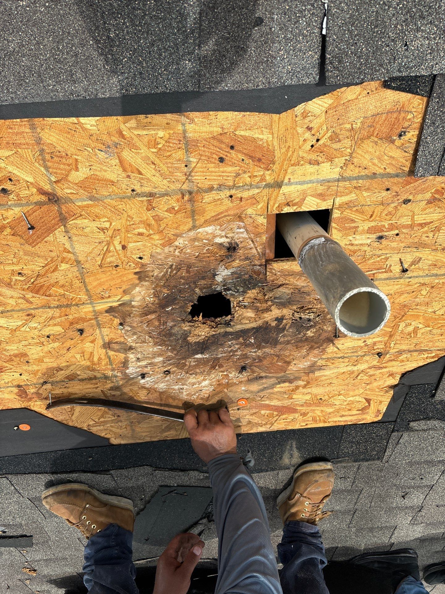 Hail Damage using Owen's Corning Duration (Lifetime) Shingles by Roof Repair Company