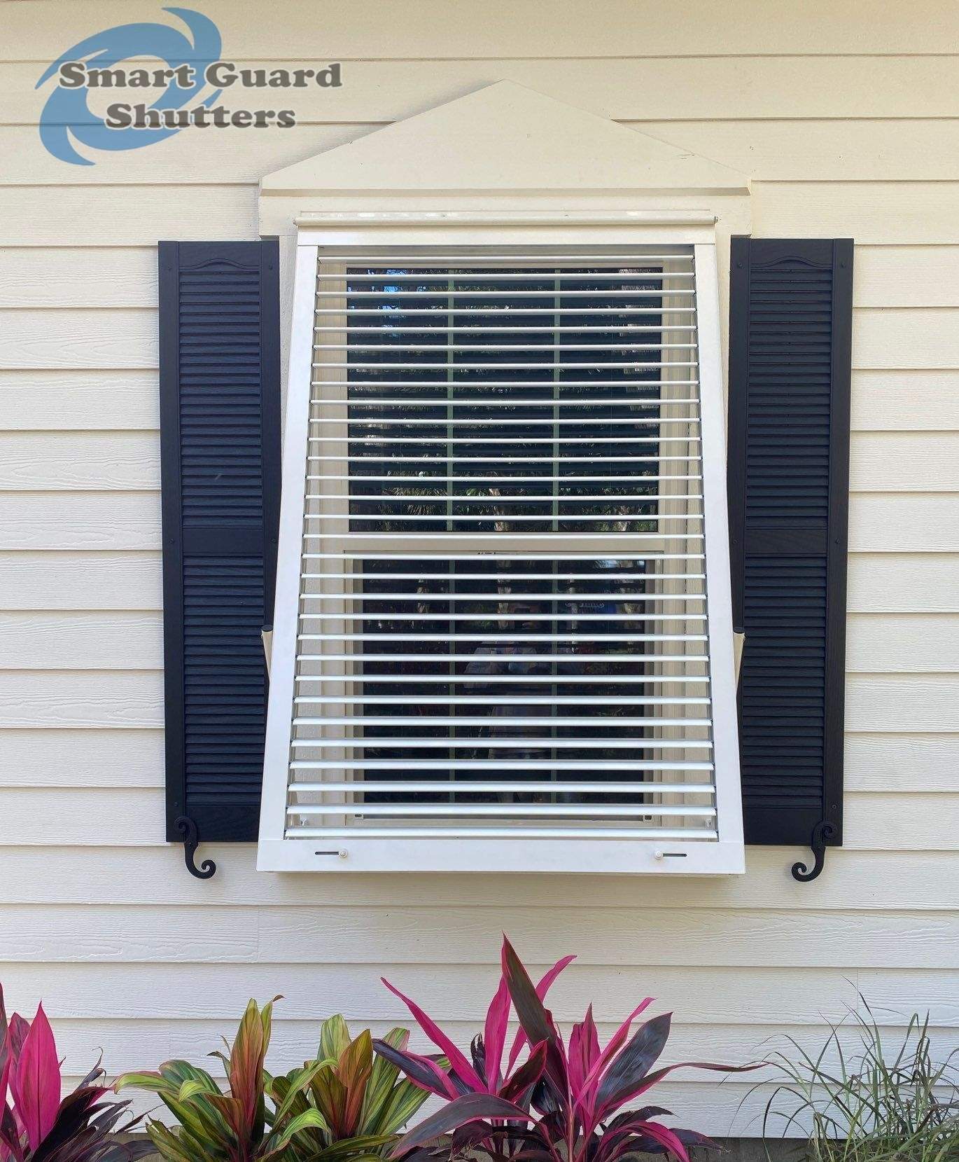 Impact Bahamas in Signal White by Smart Guard Shutters