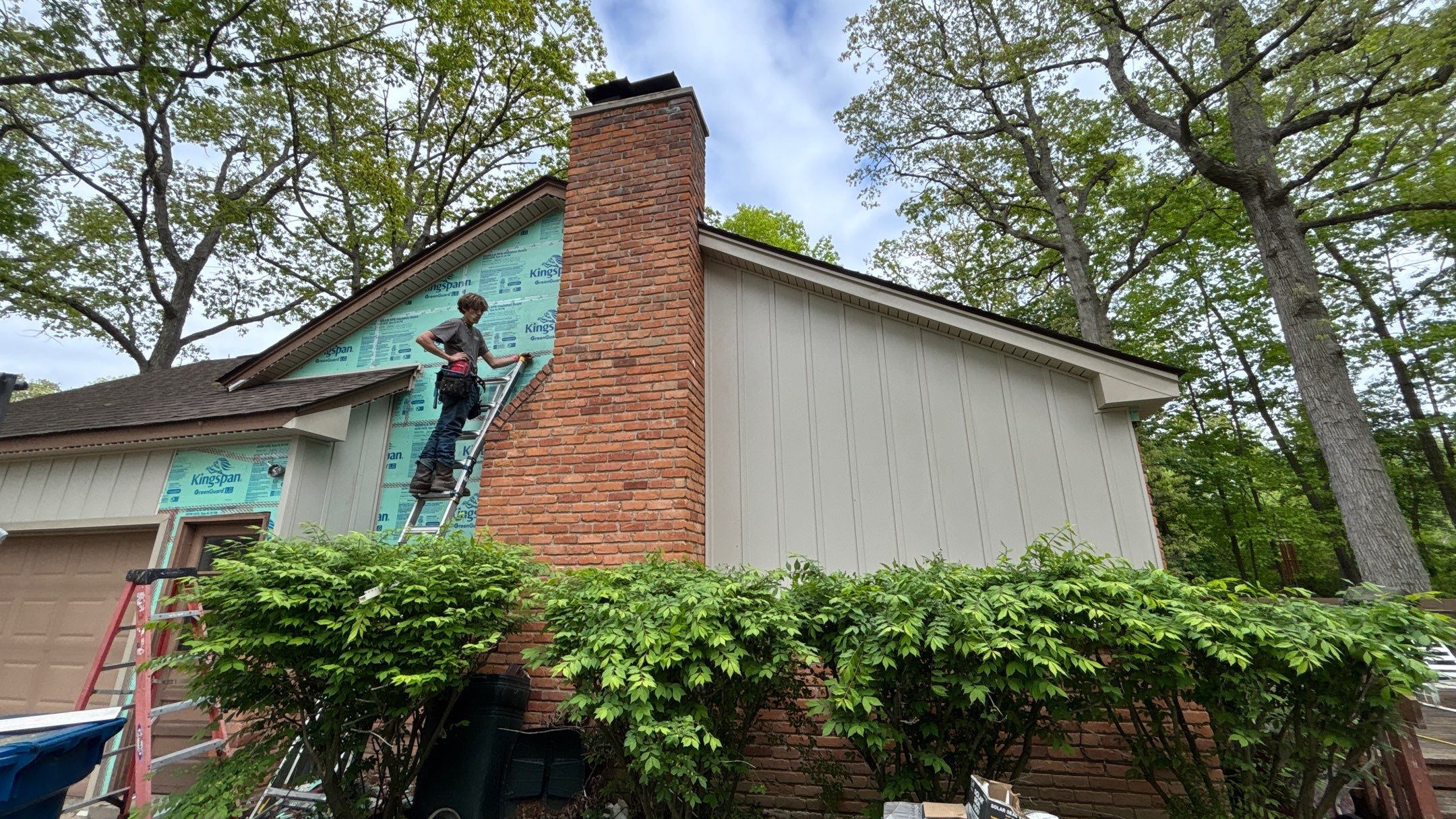 Siding Installation using Alside Monterey Sand by 180 Contractors