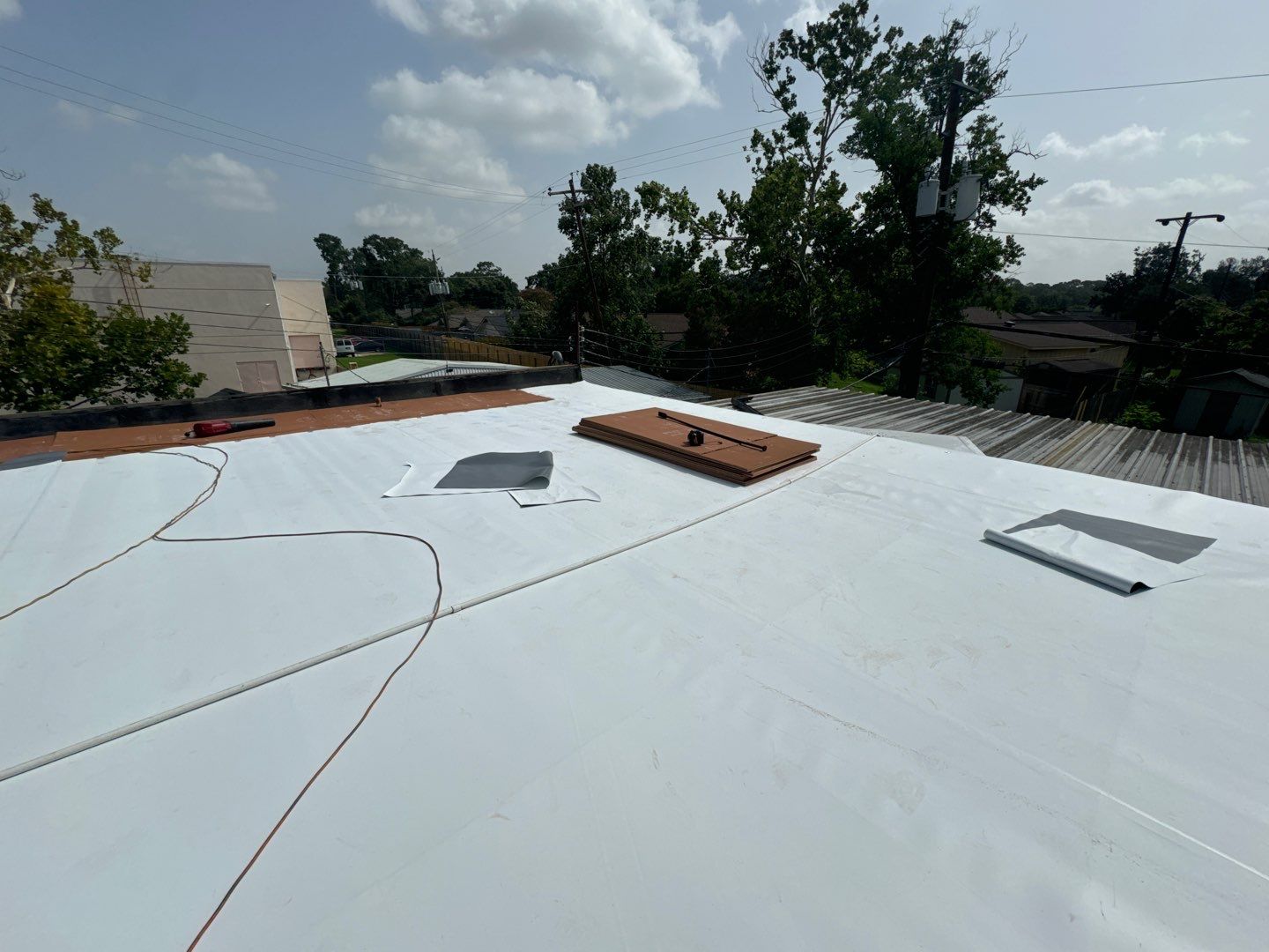 Commercial Roofing Installation using TPO by Core Four Roofing