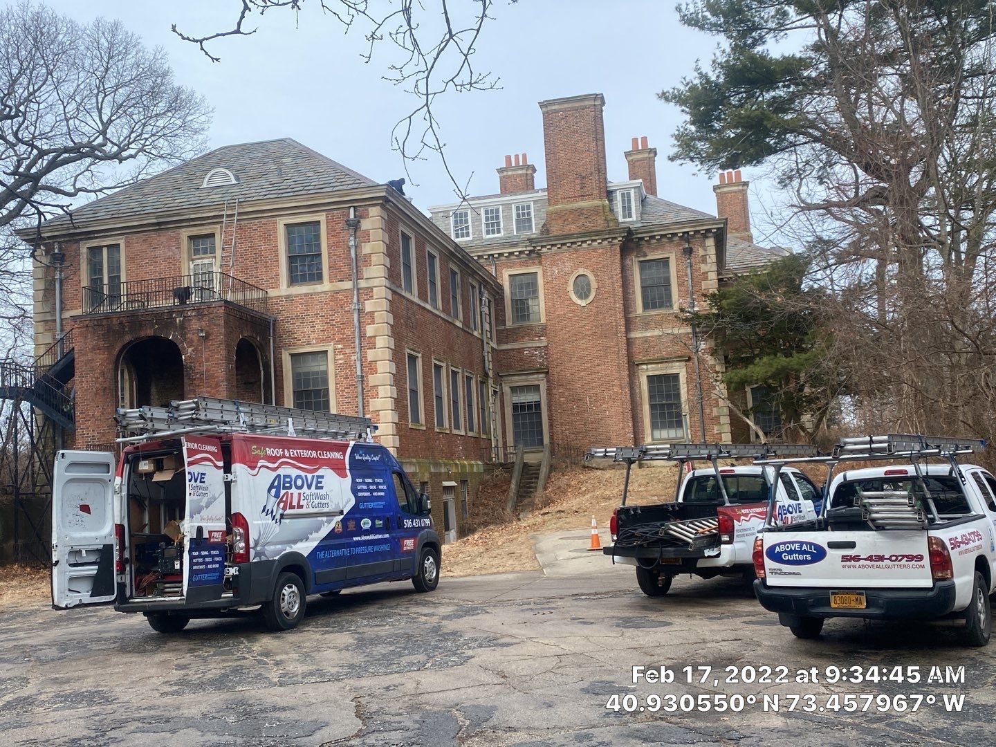 Caumsett Mansion by Above All Gutters 