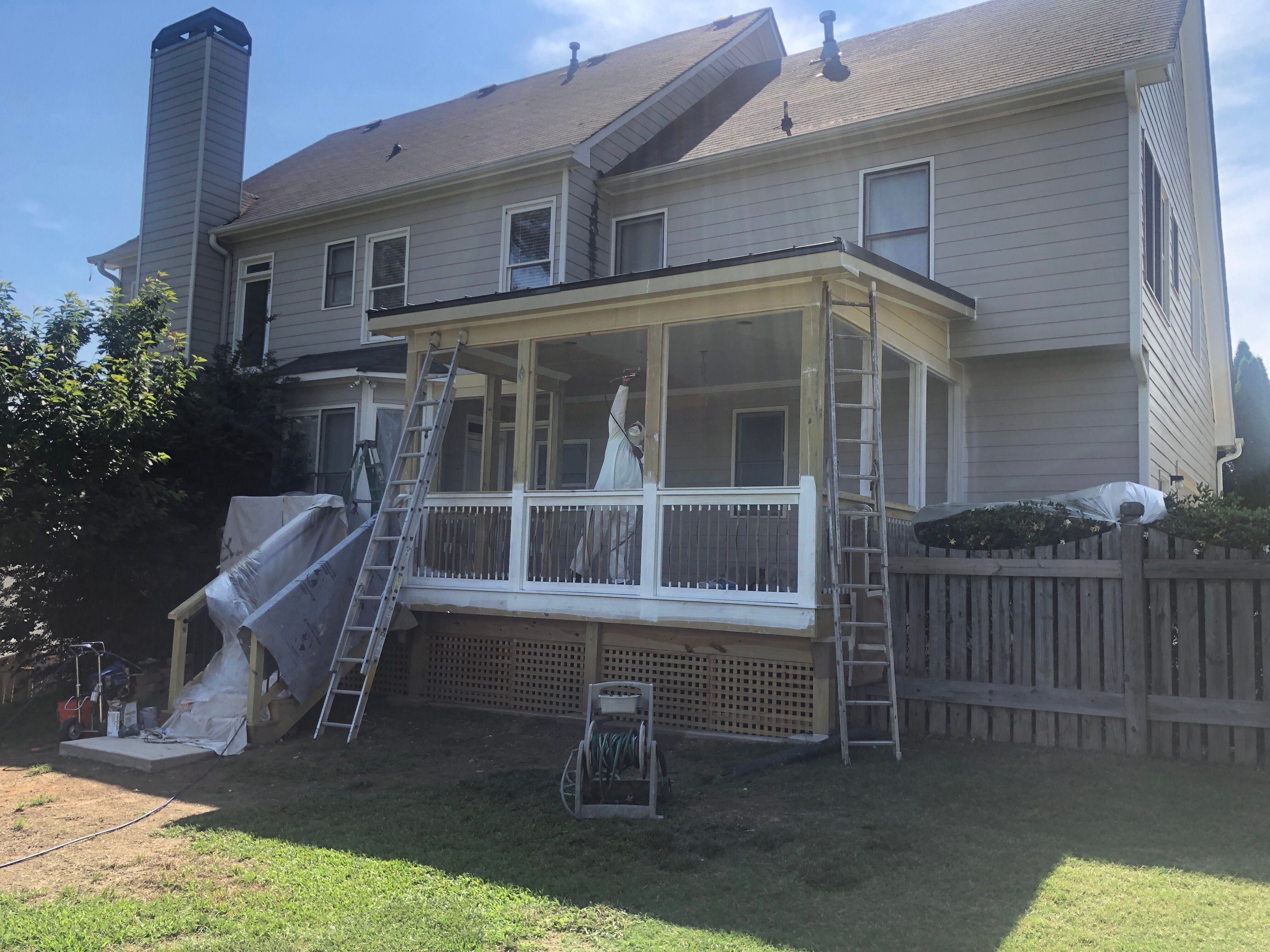 Screened-In Porch and Elevated Deck Construction in Acworth by Swift Home Renovations 