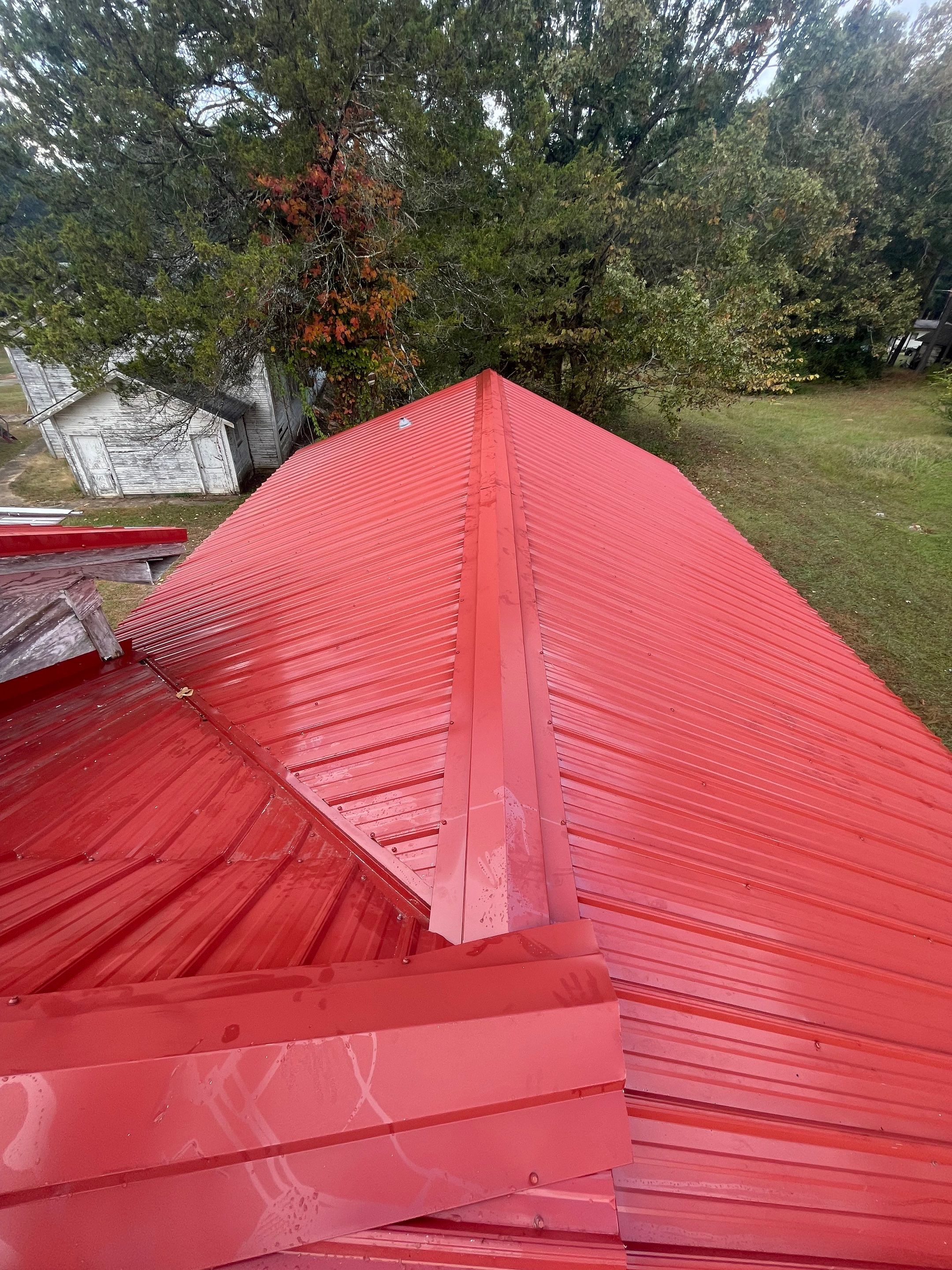 Residential Metal Roof Replacement using Reed's Metals: 26 GA. Colored Residential Metal Panels (Barn Red) by Hostetler Roofing