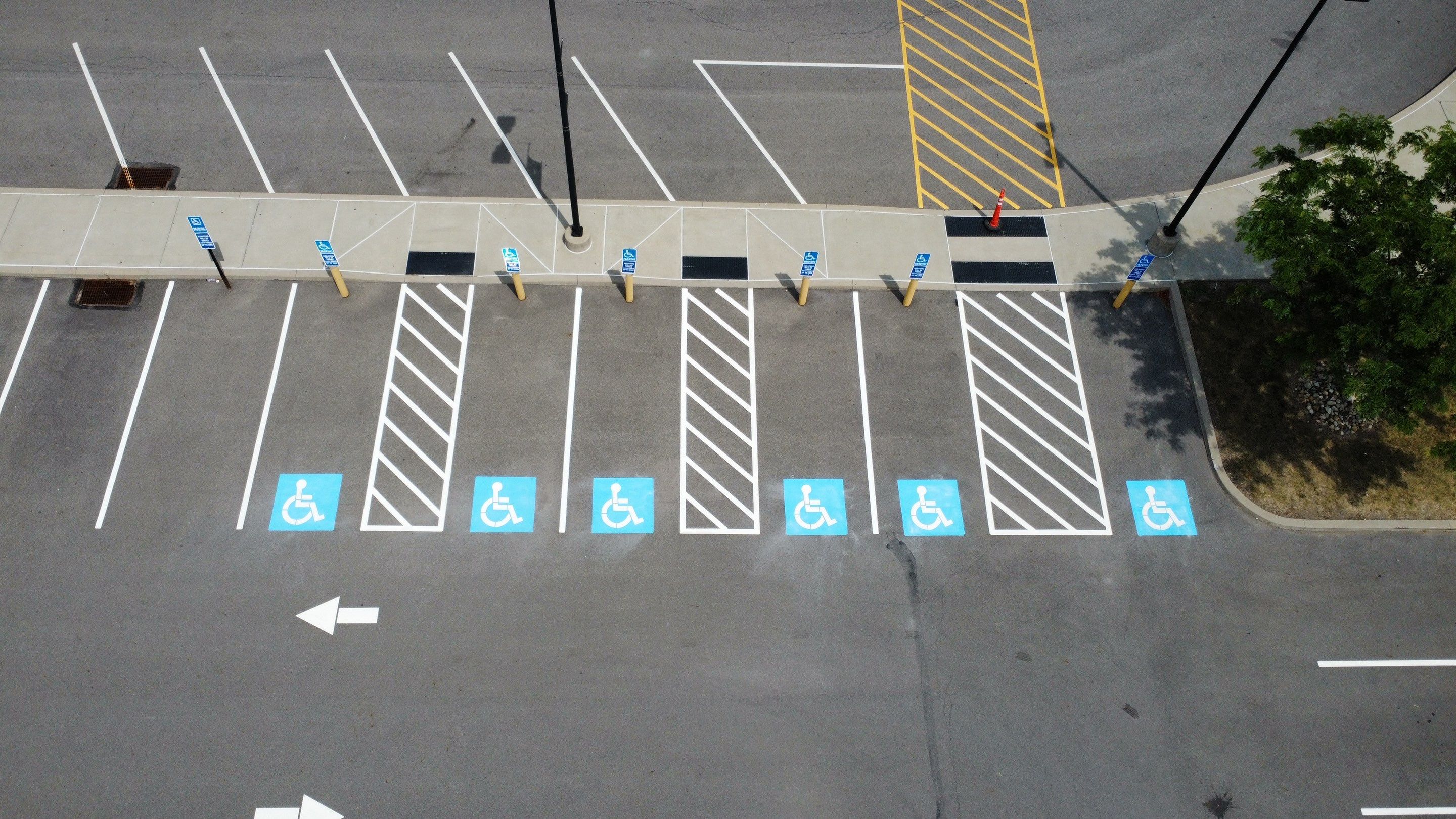 High School Parking & Numbering by G-Force Parking Lot Striping of Pittsburgh