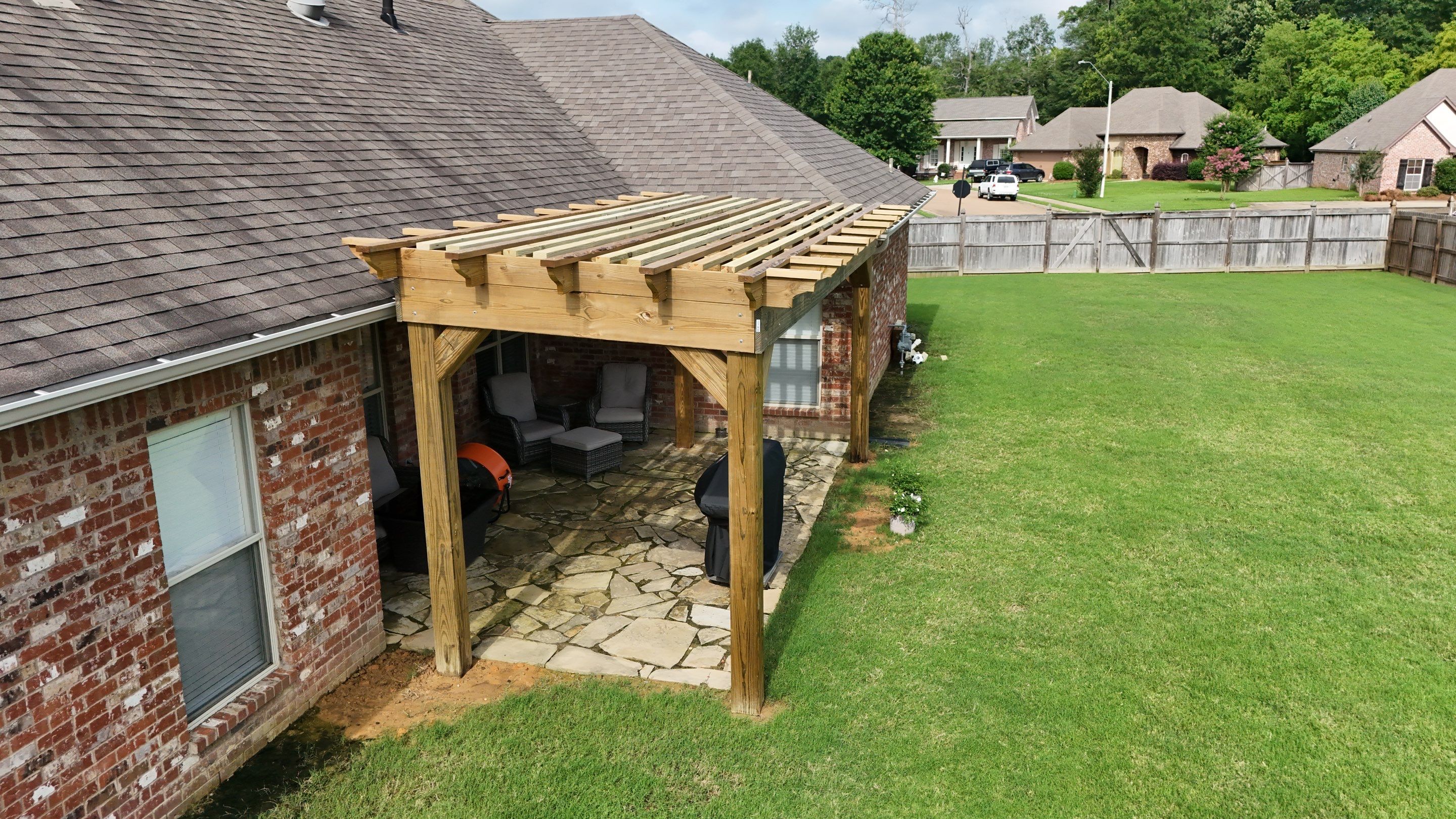 Pergola using Treated Pine by Roberson Construction LLC