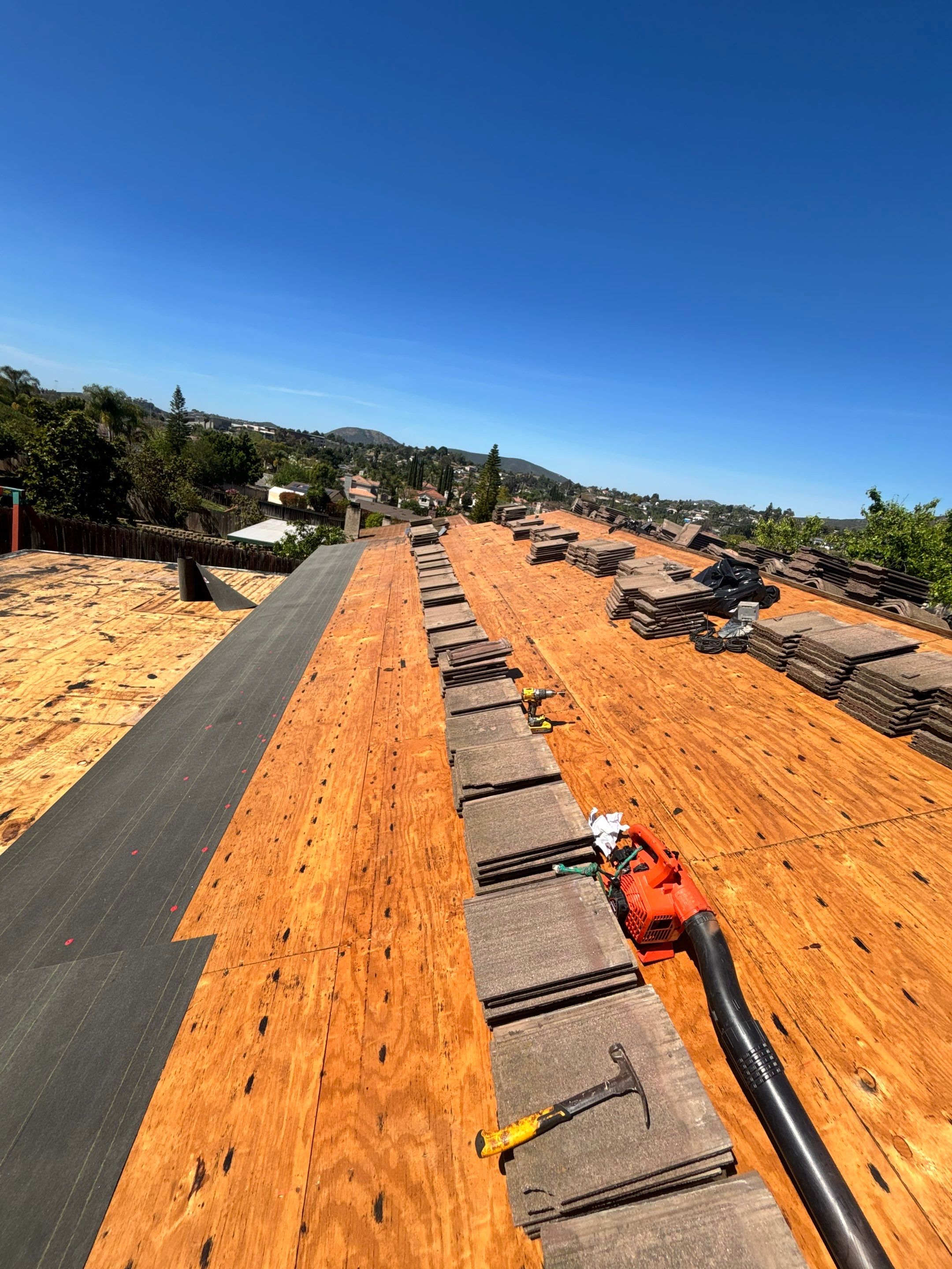San Marcos Tile Roof Lift and Lay with Solar Stanchion Upgrade by Zenith Roofing Services