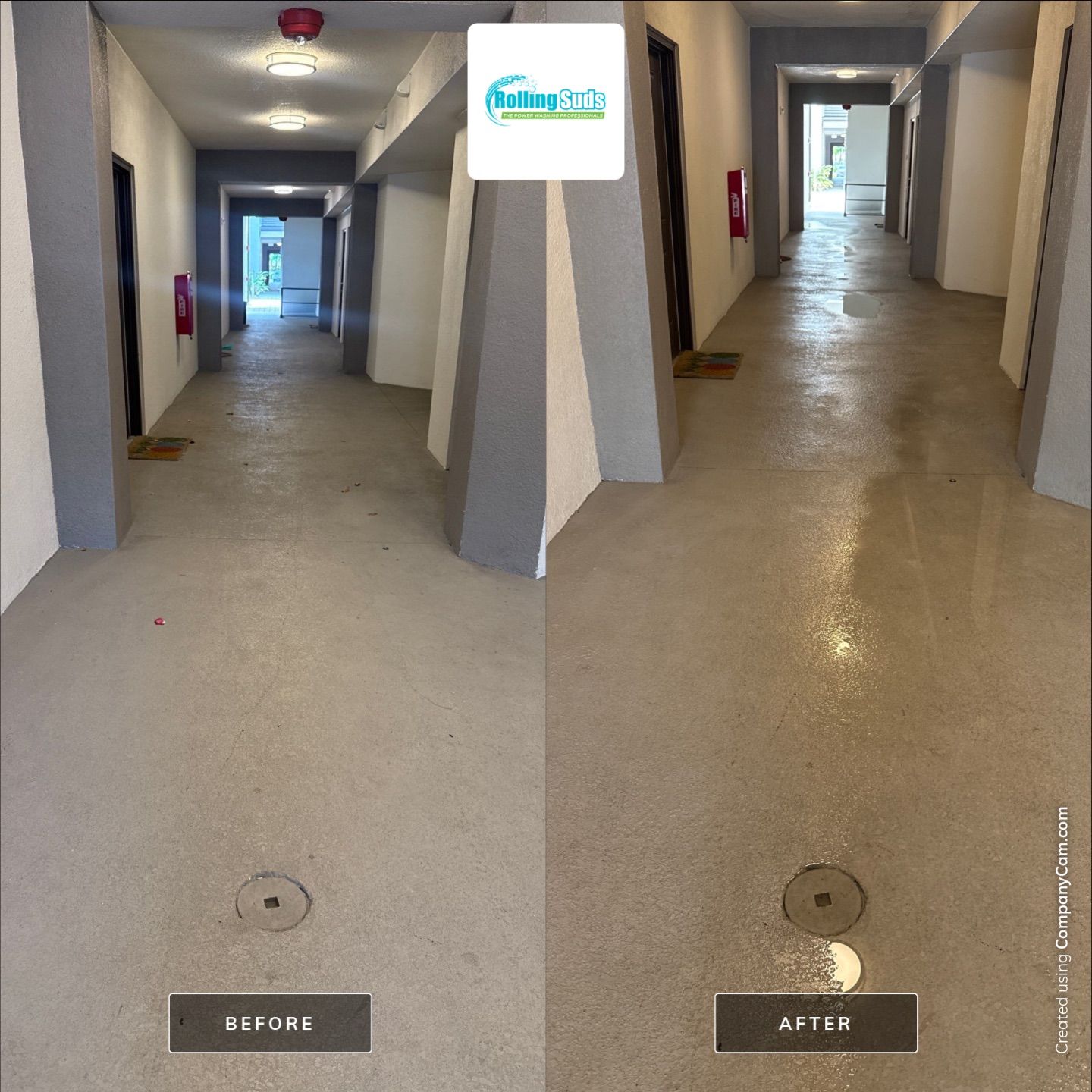 Apartment Flat Work by Rolling Suds Power Washing of Naples - Fort Myers