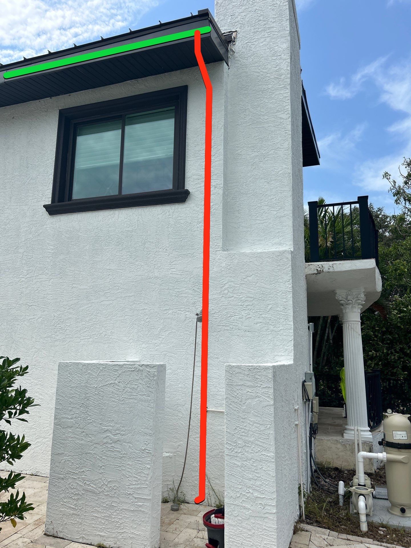 Black Seamless Gutters and Downspouts in Siesta Key FL by Gutter Professors