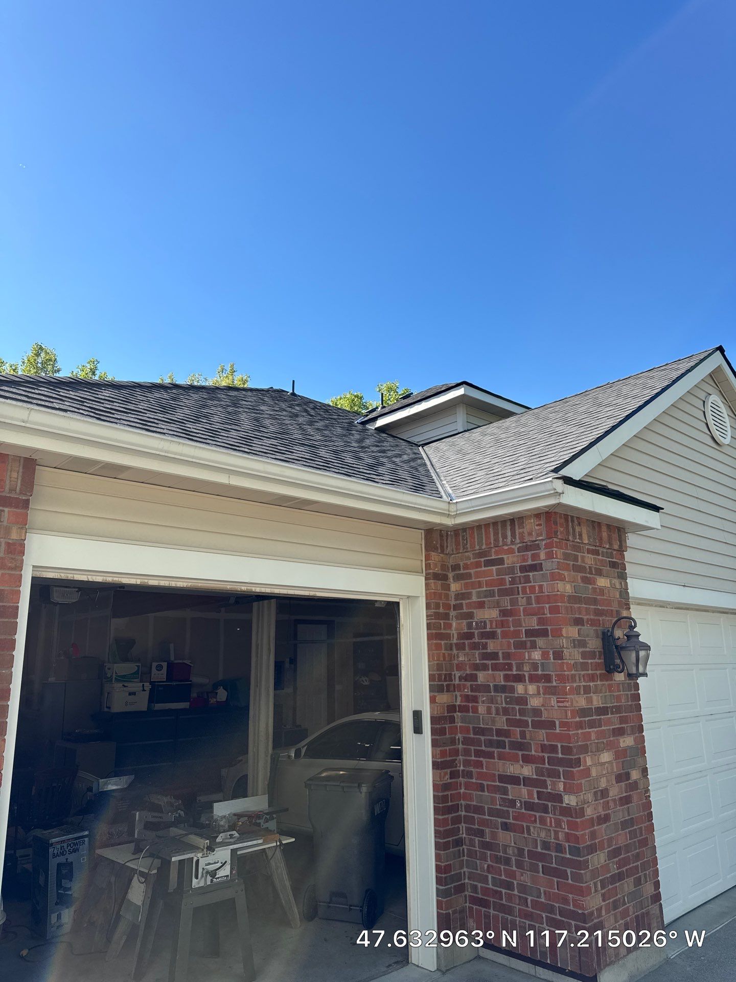 Asphalt Shingle Roof Replacement and Skylight Installation in Spokane Valley S Bannen Ct Spokane Valley WA 99037  The Denali System - Certainteed Landmark® Shingle- Moire Black by Alpine Roofing