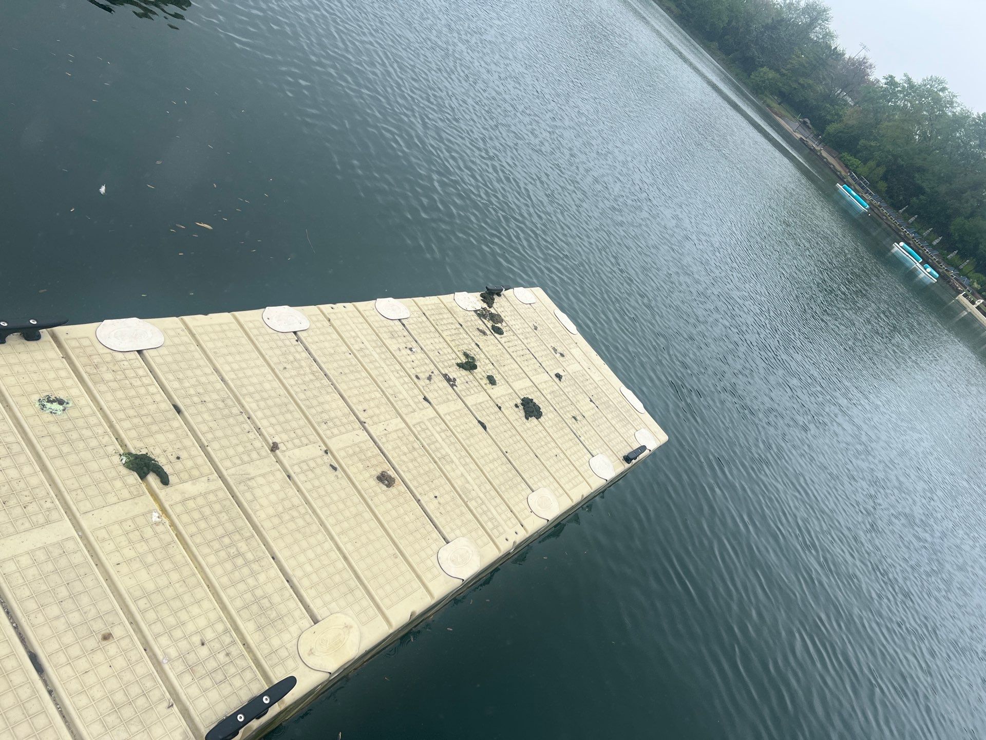 Power washing of floating dock by Northern Power Washing LLC.
