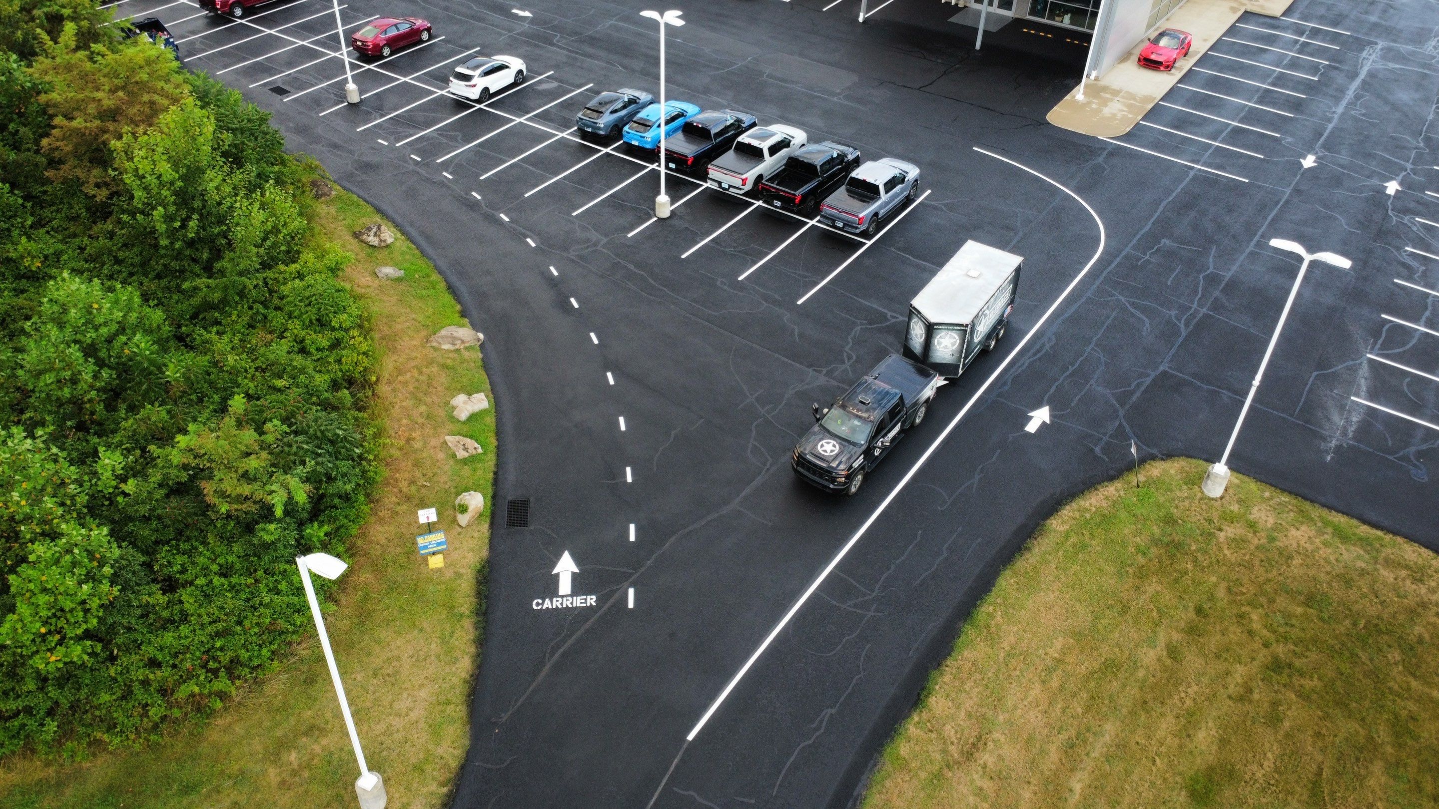 Car Dealership by G-Force Parking Lot Striping of Pittsburgh
