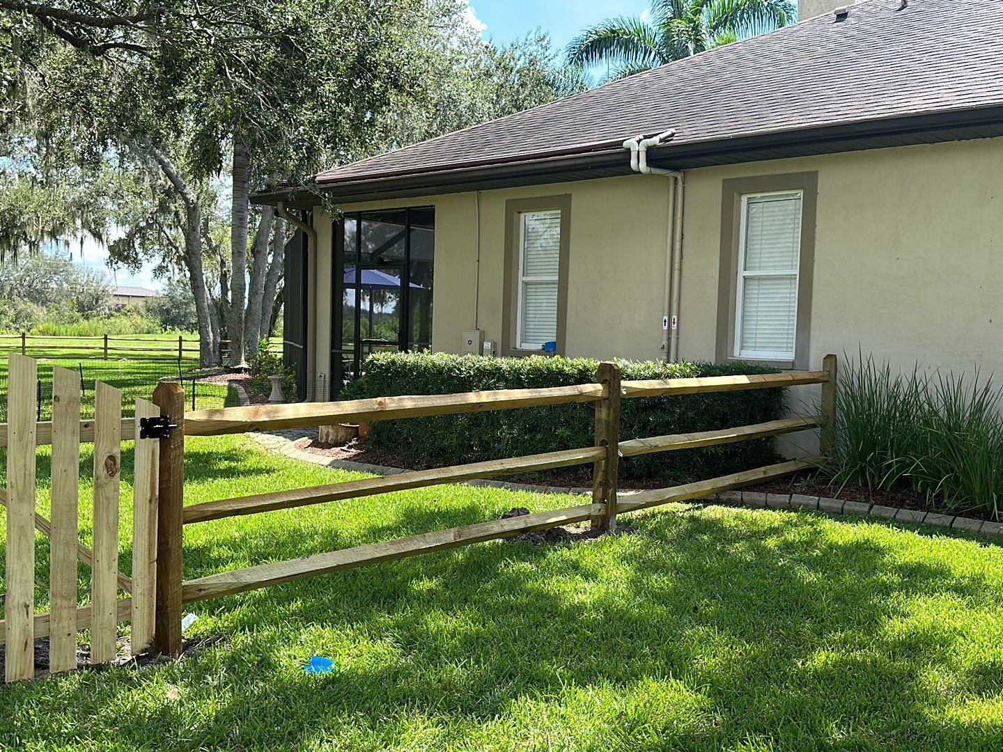 Wood Fence Installation using Wood 3 Rail Ranch Fence by Asap fence and gates, LLC