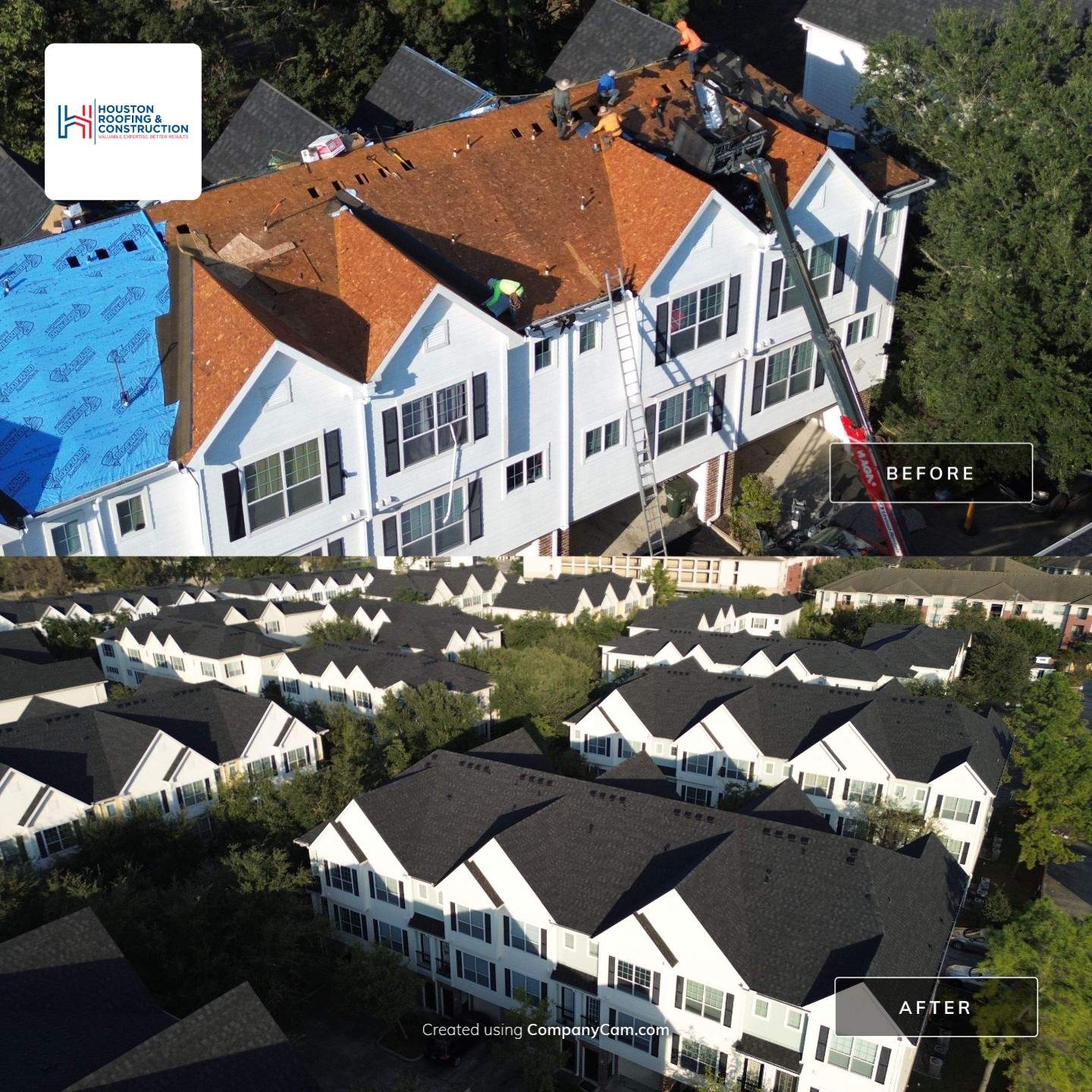Multi Family Roof Replacement by Houston Roofing & Construction