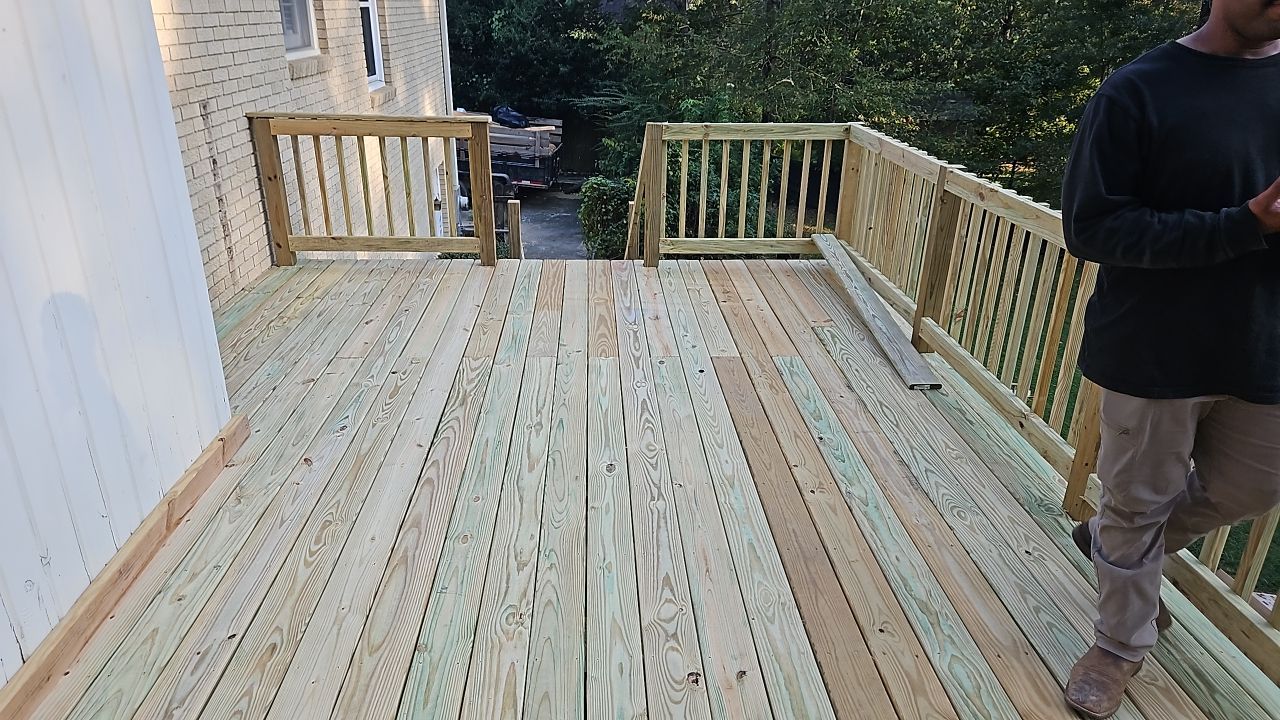 Split Rail Trail - Deck Installation  by Pillar and Pine