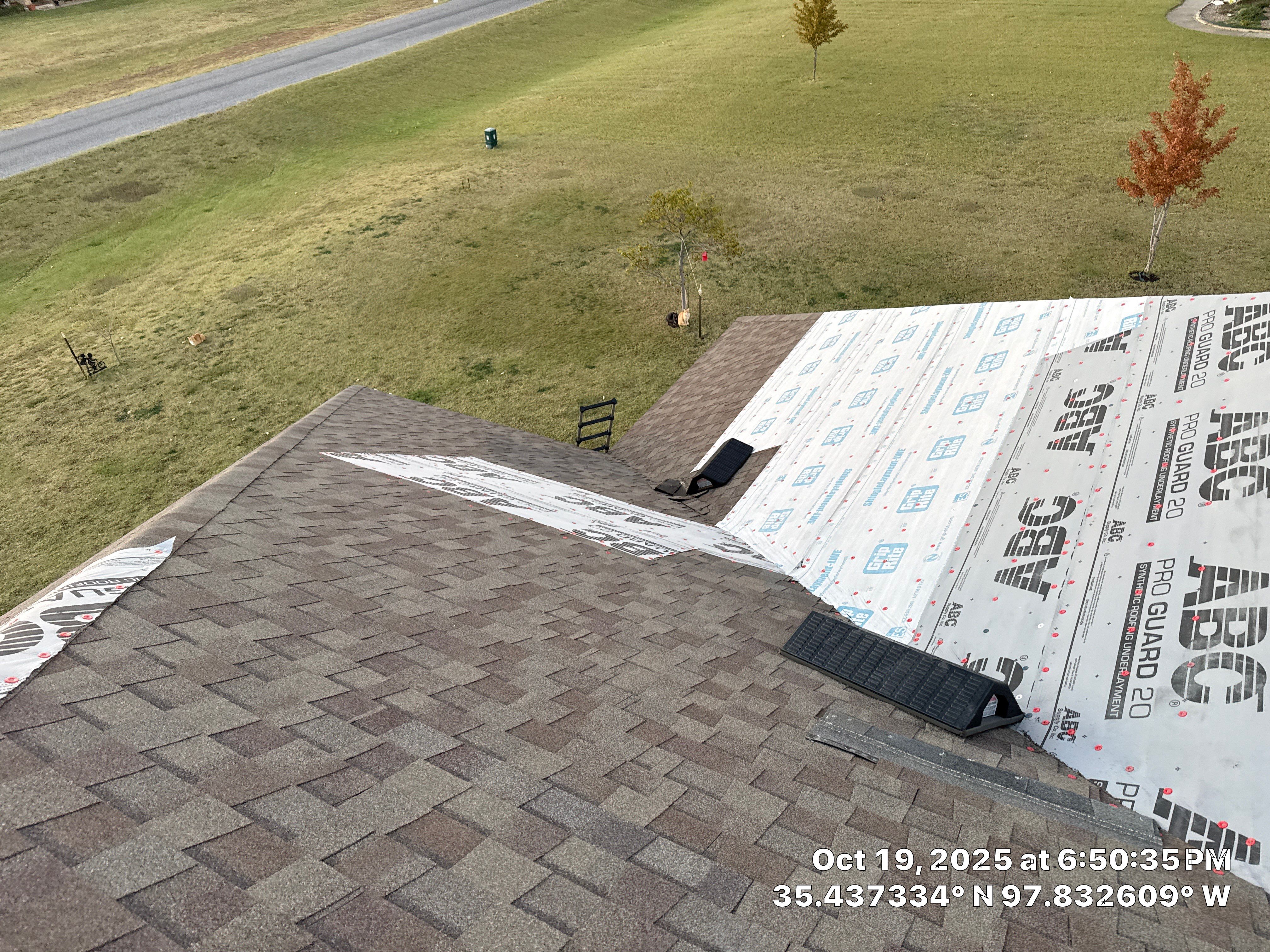 Roof repair due to shady contractor by OAK Roofing Restoration 