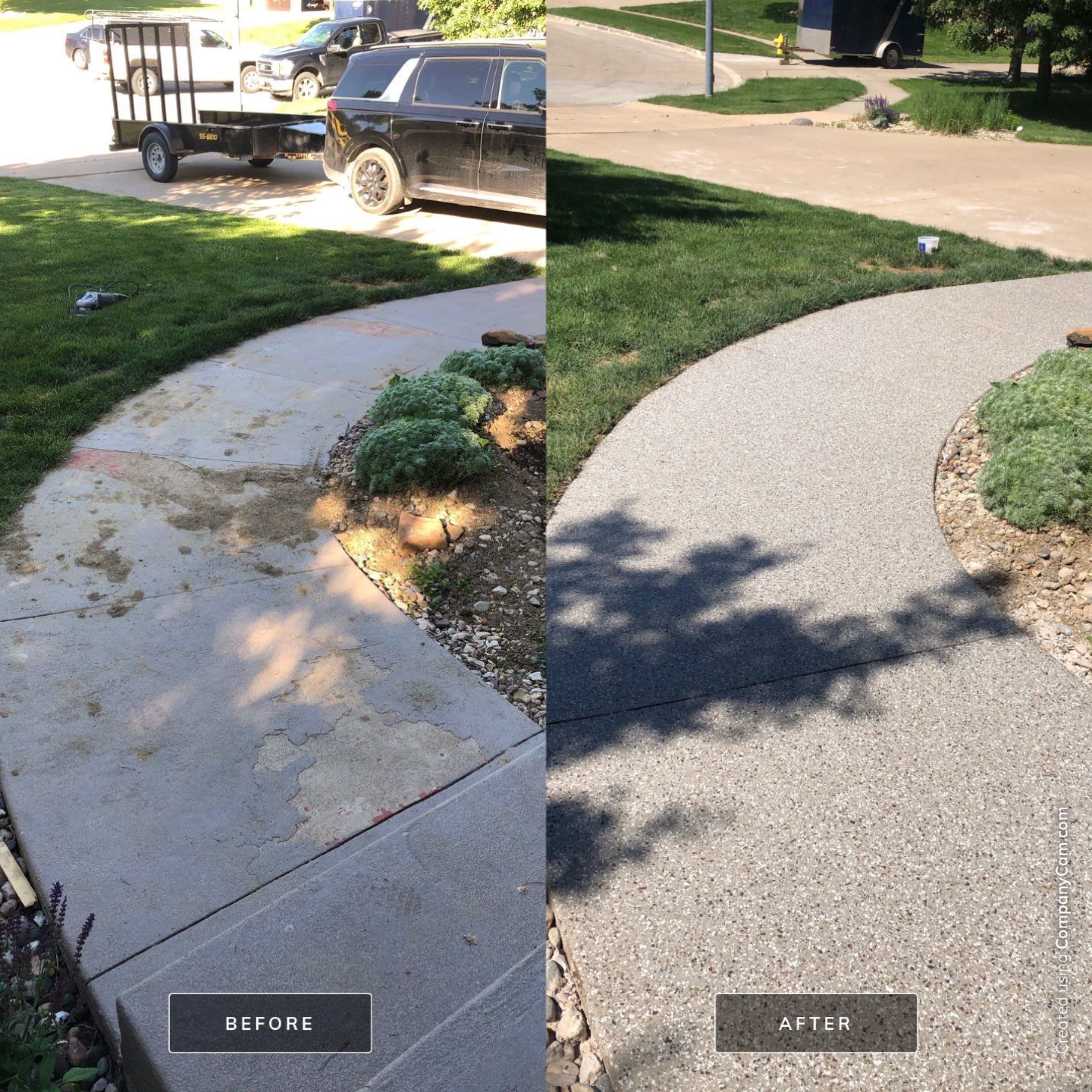 From Dirty to Welcoming by Revival Concrete Coatings, LLC