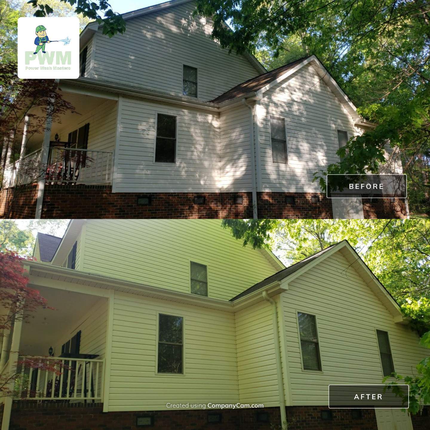 House Wash using cleaner by Power Wash Masters LLC