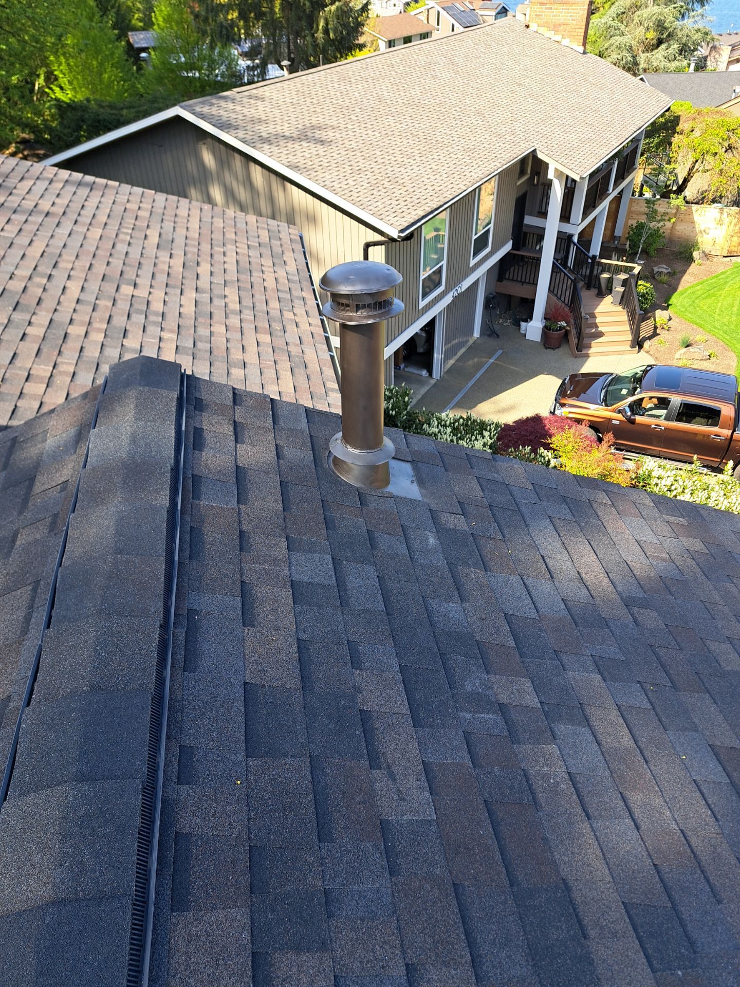 Bad EuroShield Install to Shingles in Issaquah by Roof Smart