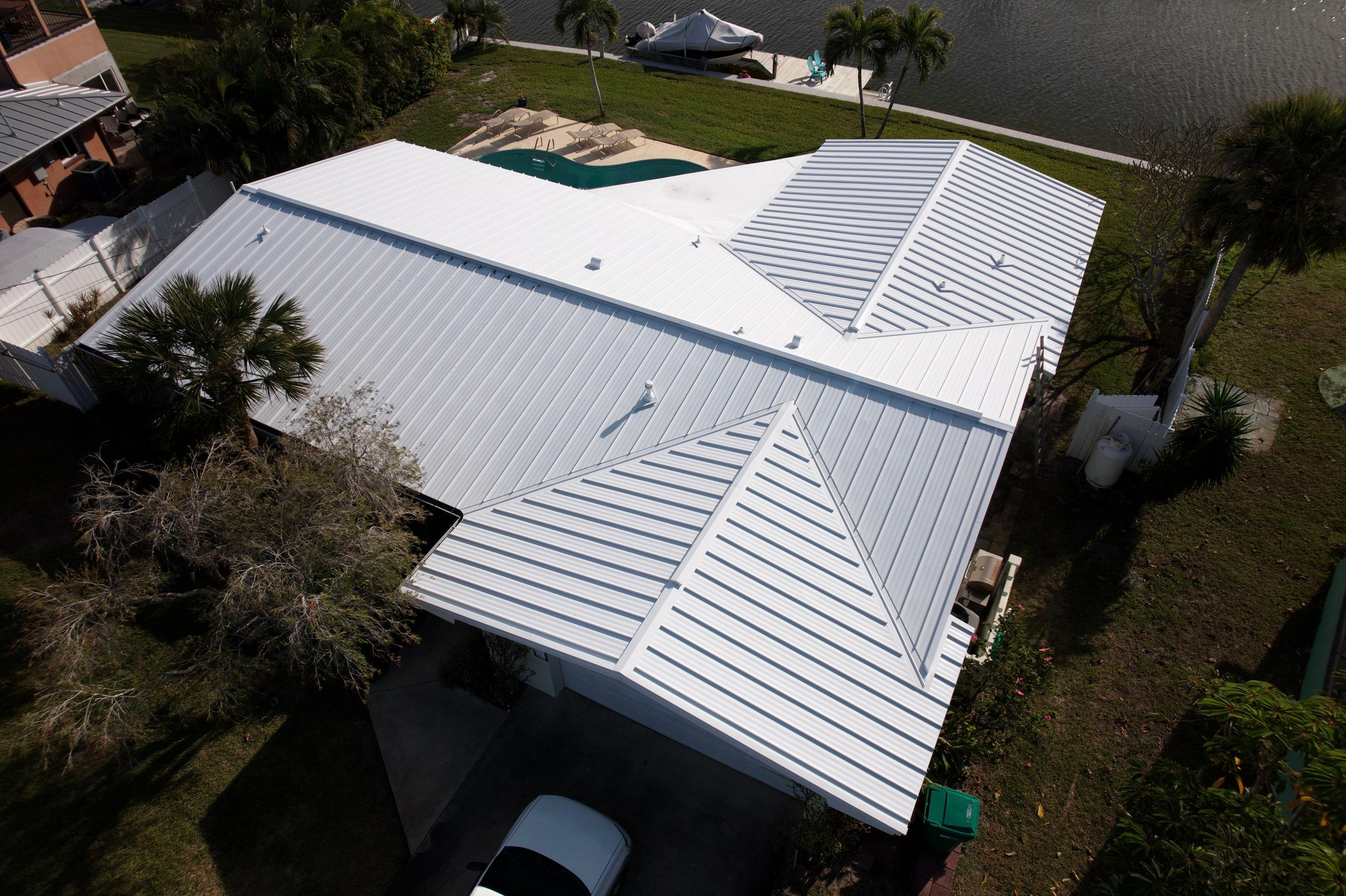 Residential Standing Seam Metal Roof Replacement in Cocoa Beach by Wiedmann Construction & Roofing