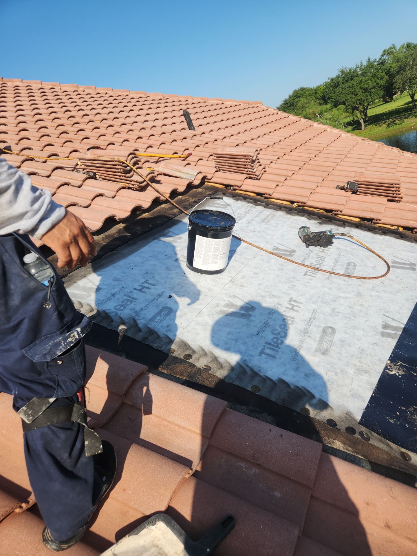 Tile Roof Repair and Structural Decking Replacement in Parkland by Aastro Roofing