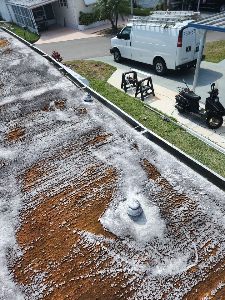 Tropical 924 100% Silicone Roof Coating Repair using Acrylic Resin by Morton Roofing, Inc.