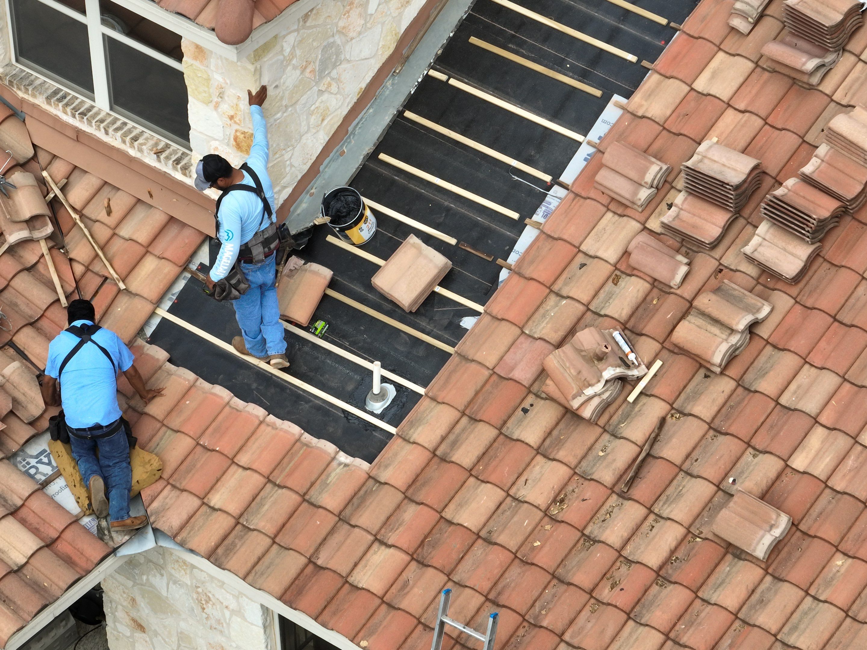 Tile Roof Repair  using Concrete S Tile by Premier Roofing and Contracting