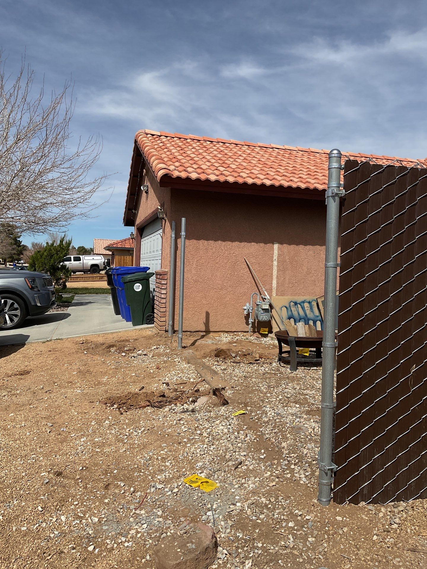 Fence Installation using Privacy chain link  by Fence Guys Inc. 