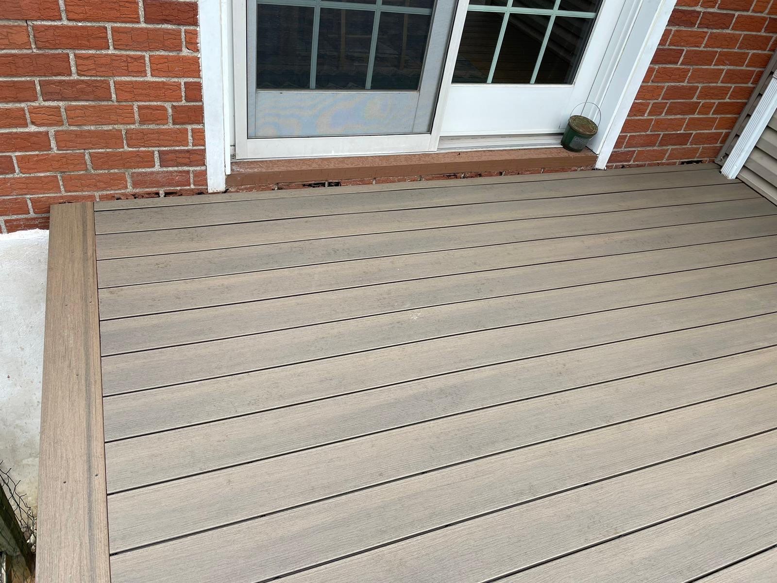 Deck Resurface using Deckorators Vista decking - color Dunnewood by deck guardian