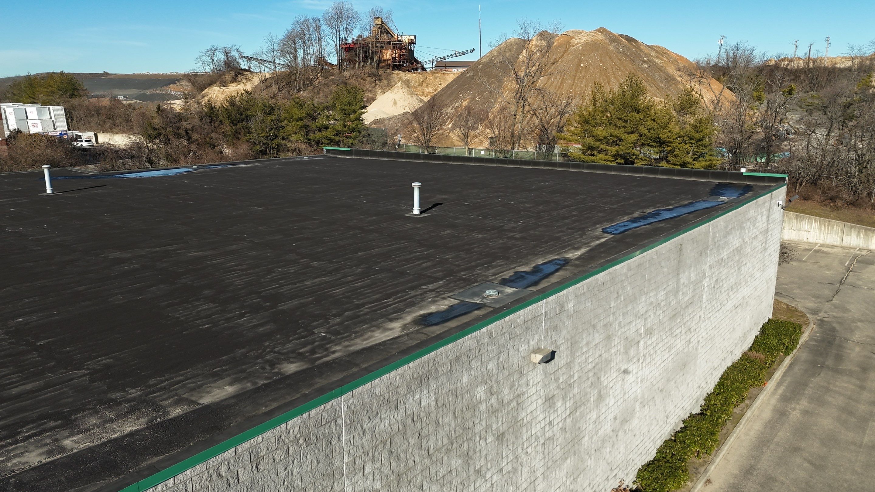 Flat Roof Cleaning | Melville, NY  🏢❄️🚁   by Above All Gutters 