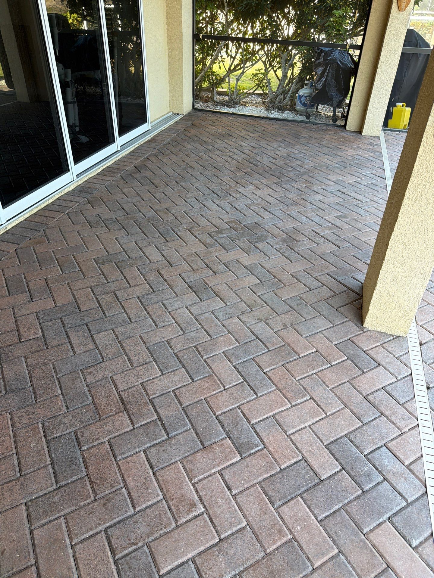 Paver Pool Deck Stripping and Sealing Project in Sun City Center by Supreme Paver Experts