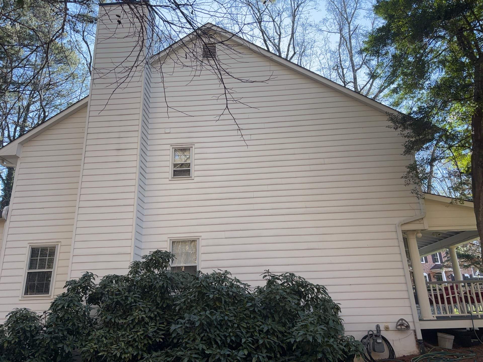 Marietta James Hardie Siding Installation, Rotted Wood Replacement, Exterior Painting, and Deck Stain using Sherwin Williams SuperDeck SOLID Stain by Nelson Exteriors