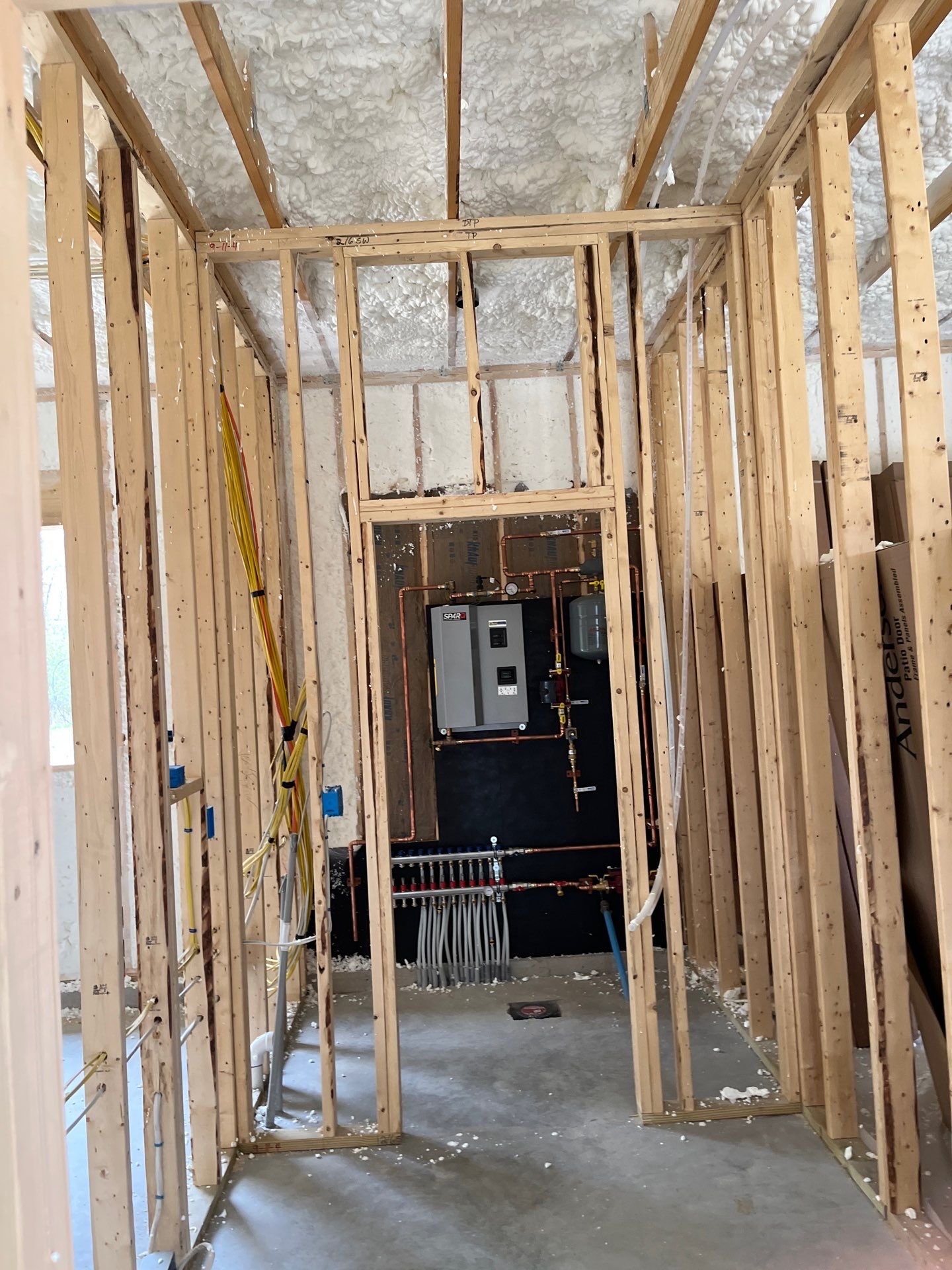New Construction using open cell spray foam by NYS Foam & Energy