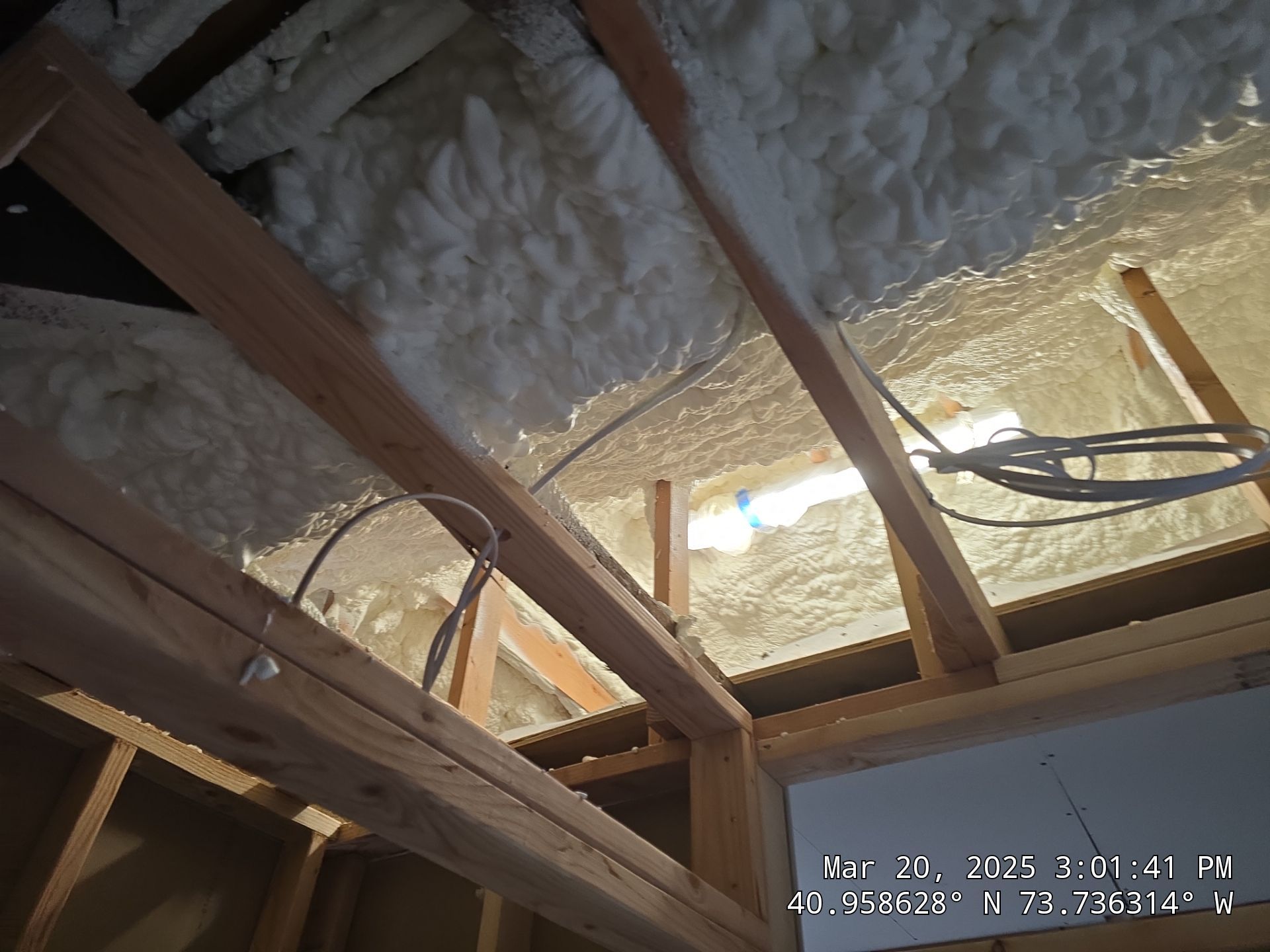 Attic Insulation using open cell spray foam by NYS Foam & Energy