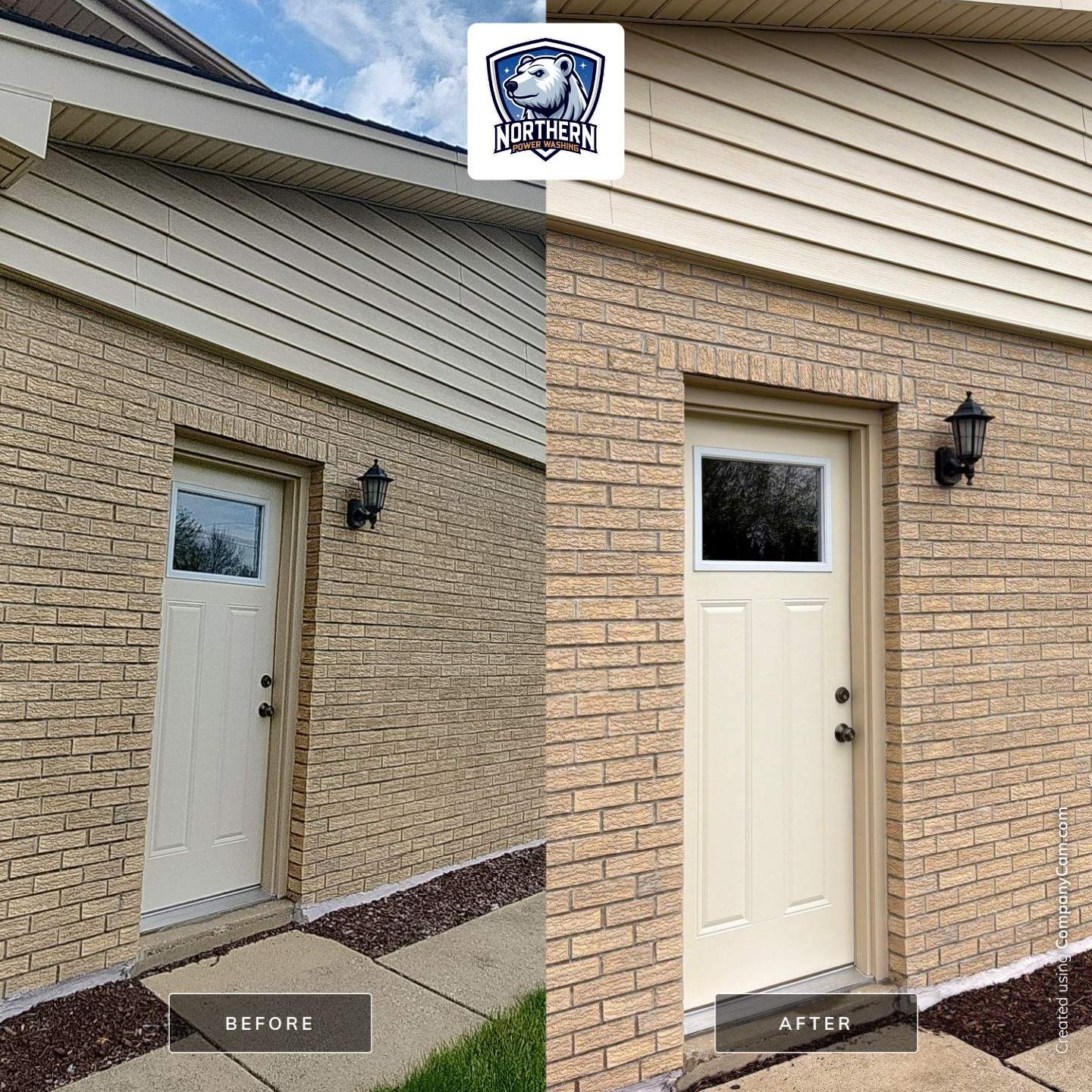 Exterior House Soft Washing by Northern Power Washing LLC.