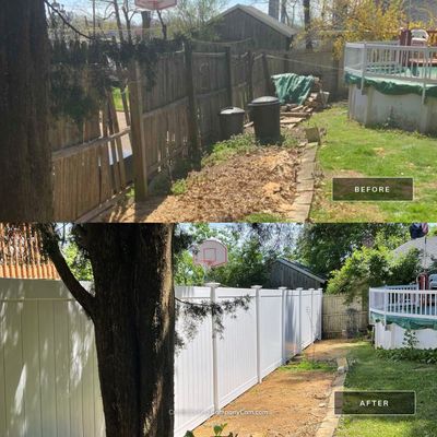 Replacement Vinyl Privacy Fence in White