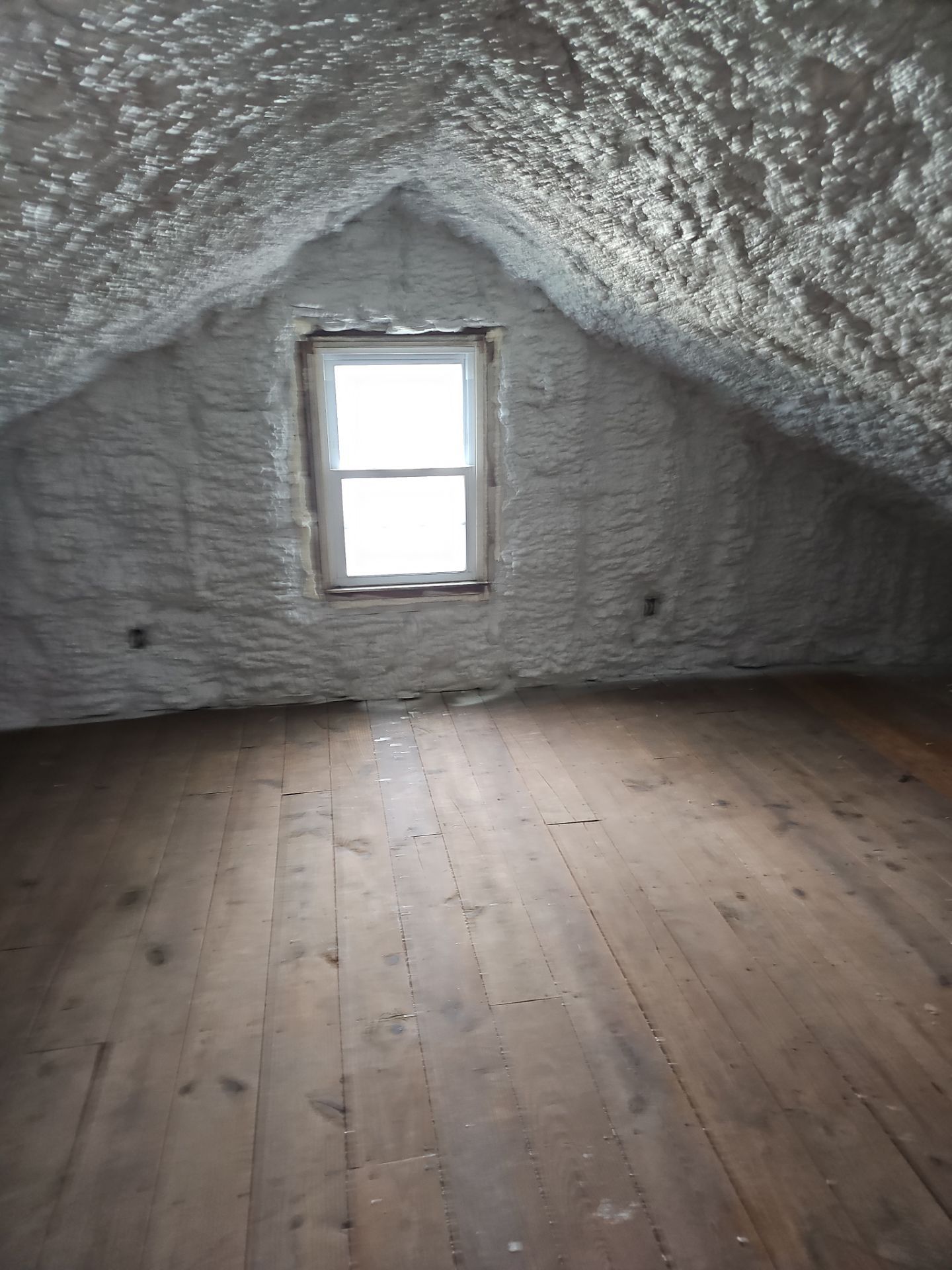 Attic Insulation using open cell spray foam by NYS Foam & Energy