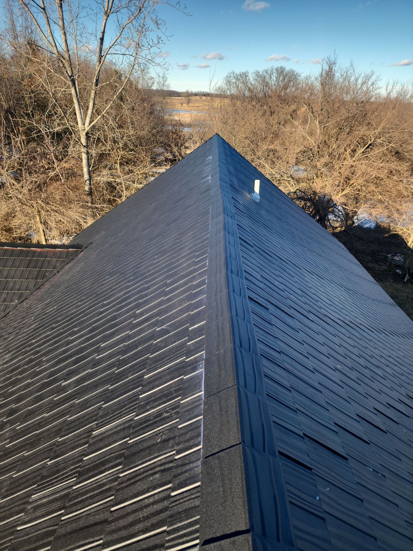 Metal Shake Shingle Roof and Gutter Installation in Angola, Indiana by 4Ever Metal Roofing