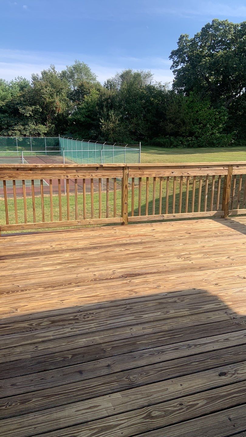 Deck Refinishing using Powerwasher by A1 NERDY HOMES LLC