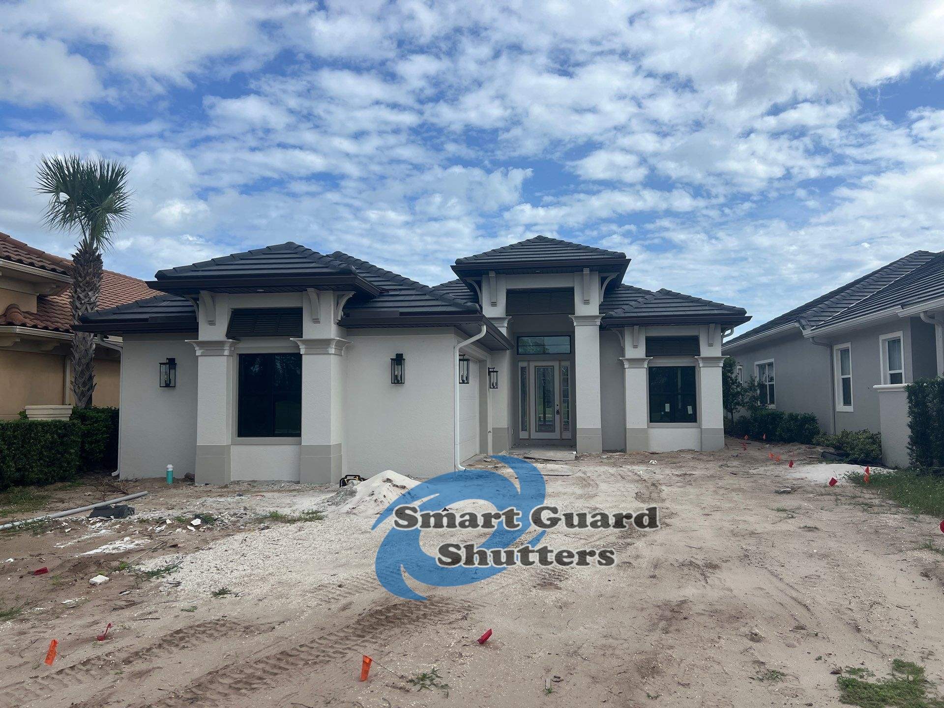Decorative Bahamas in Brown Gray by Smart Guard Shutters