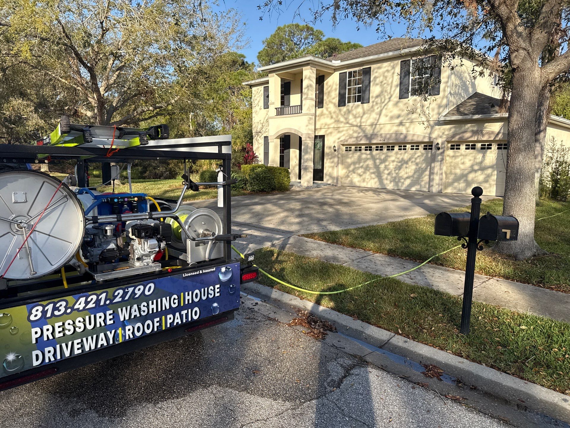 Barrington Ridge 2-Story House & Driveway Cleaning – Before & After Transformation! by Sunshine AquaWash