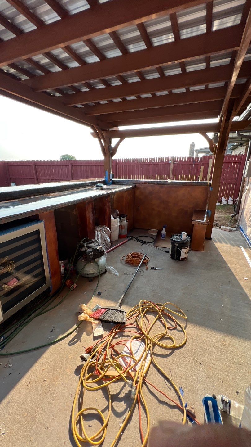 Outdoor kitchen by Clays Services Inc