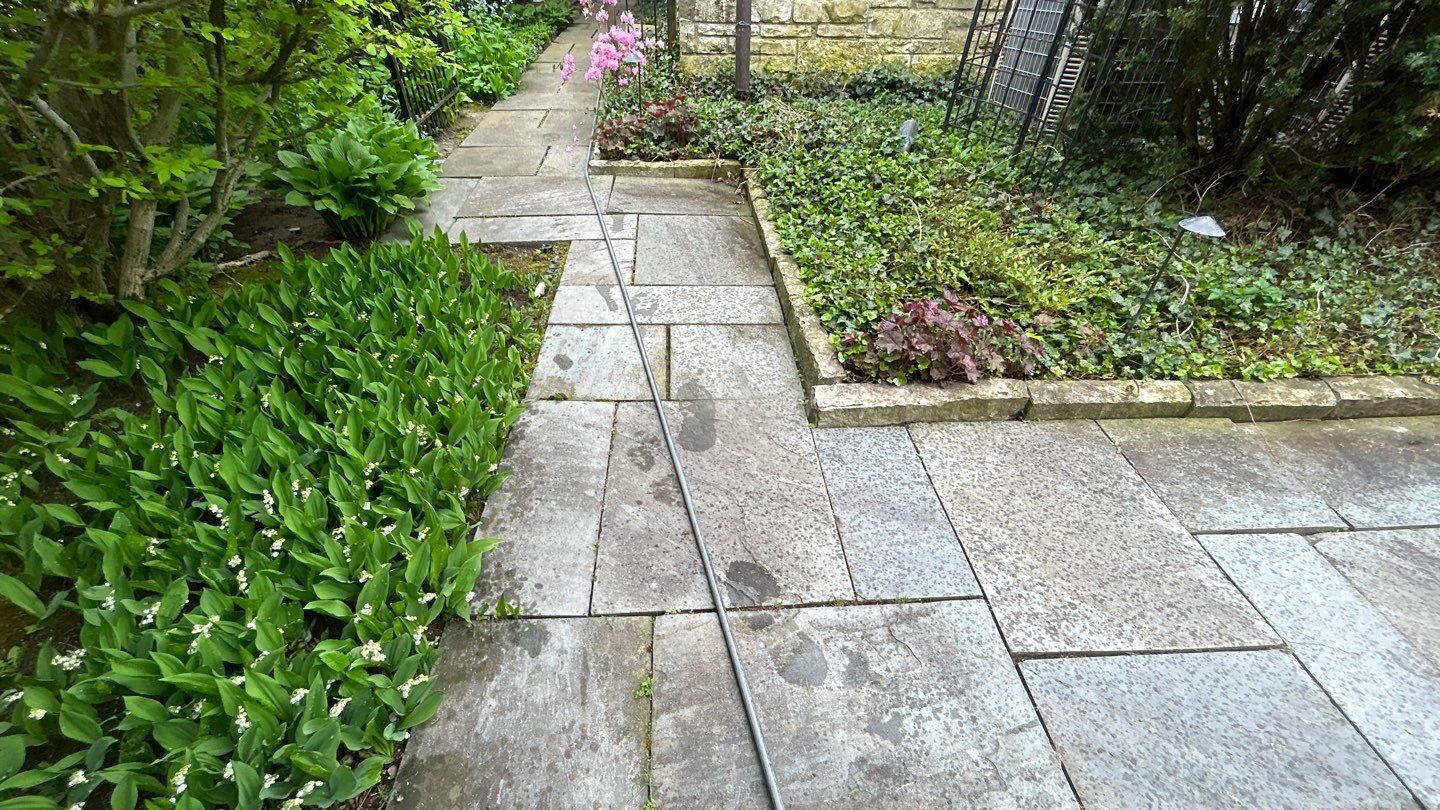 Winnetka, IL bluestone patio cleaning by Northern Power Washing LLC.