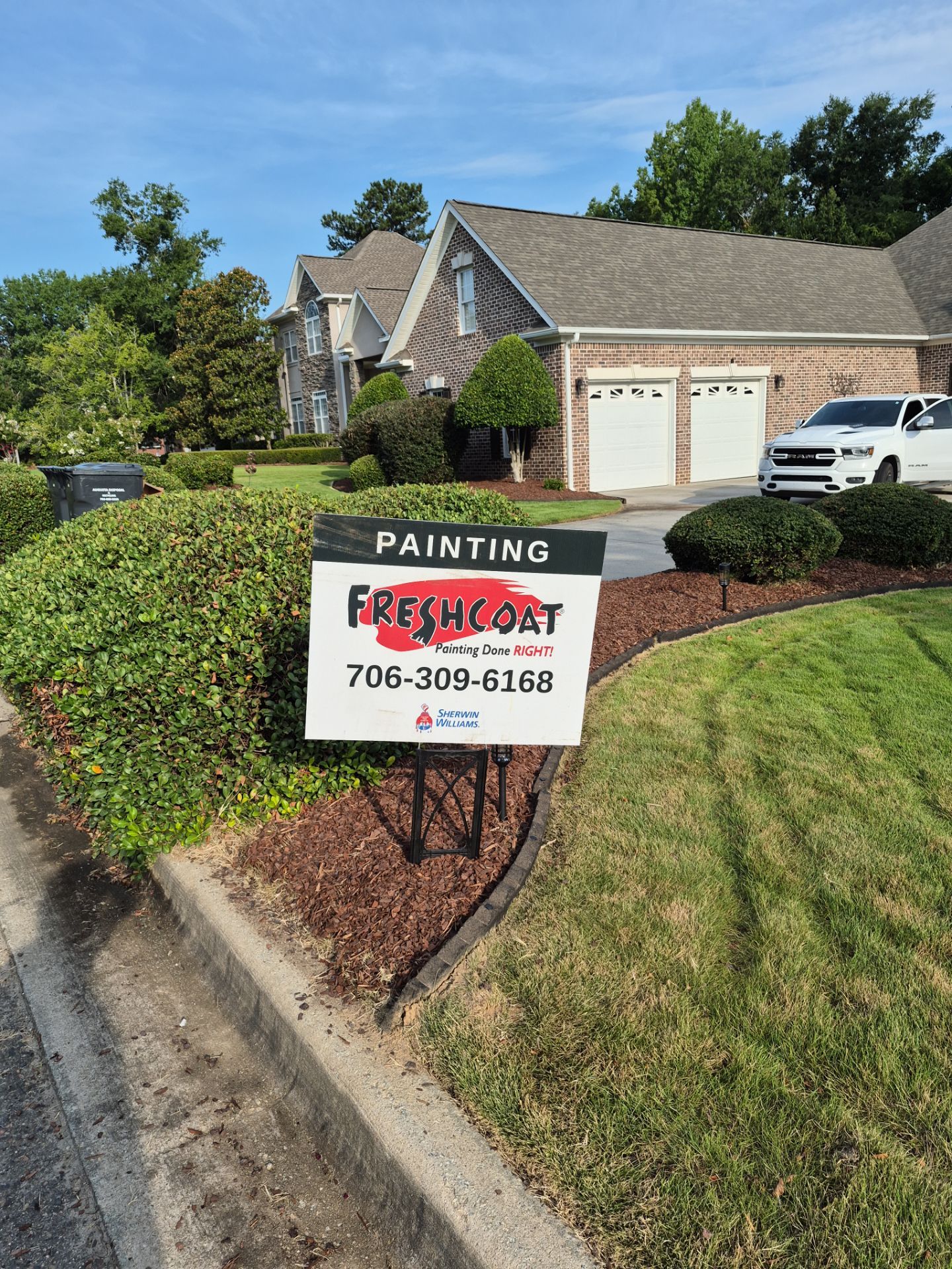 Front Entry Door Painting with Sherwin-Williams Sealskin in Evans by Fresh Coat Painters of Augusta