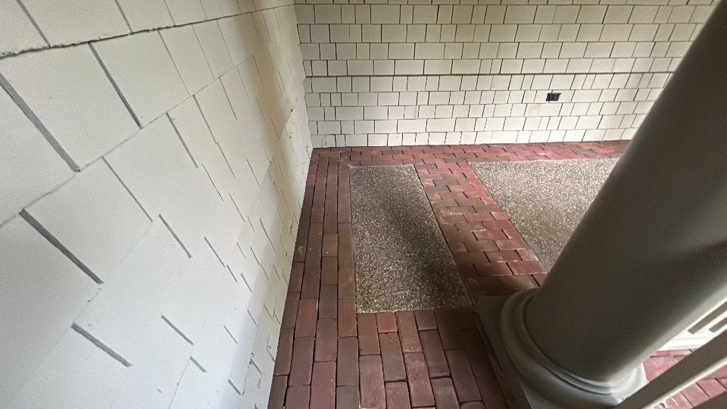 natural stone using Algaecide, soft wash soap by Northern Power Washing LLC.