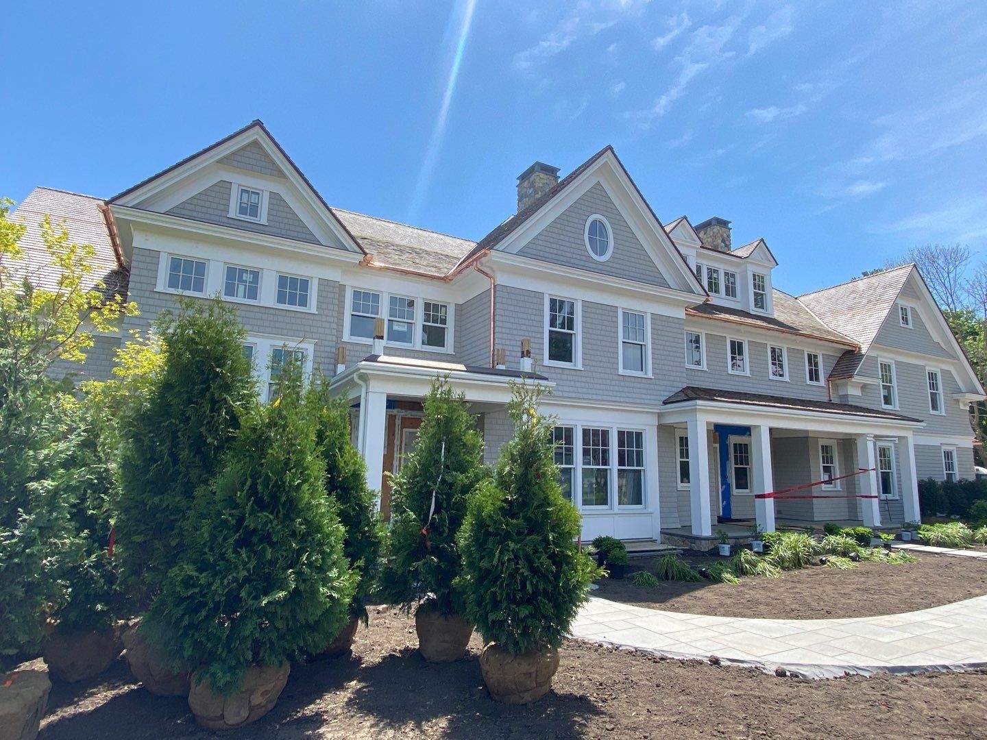 Gutter Installation using 6" Half Round Copper and Fiberglass Gutters in Duxbury, MA by Gutter Pro Enterprises