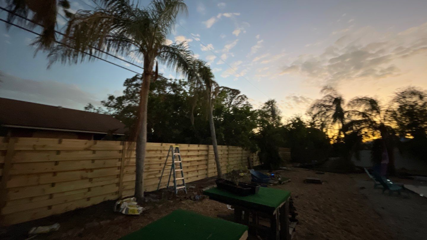 Wood Fence Installation using Horizontal Shadowbox Wood Privacy Fence by Asap fence and gates, LLC