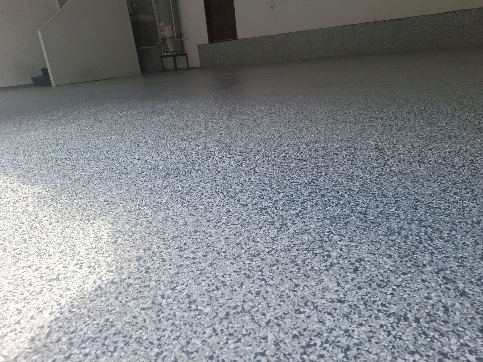Garage Transformation using Slate Stone by Croc Coatings, LLC