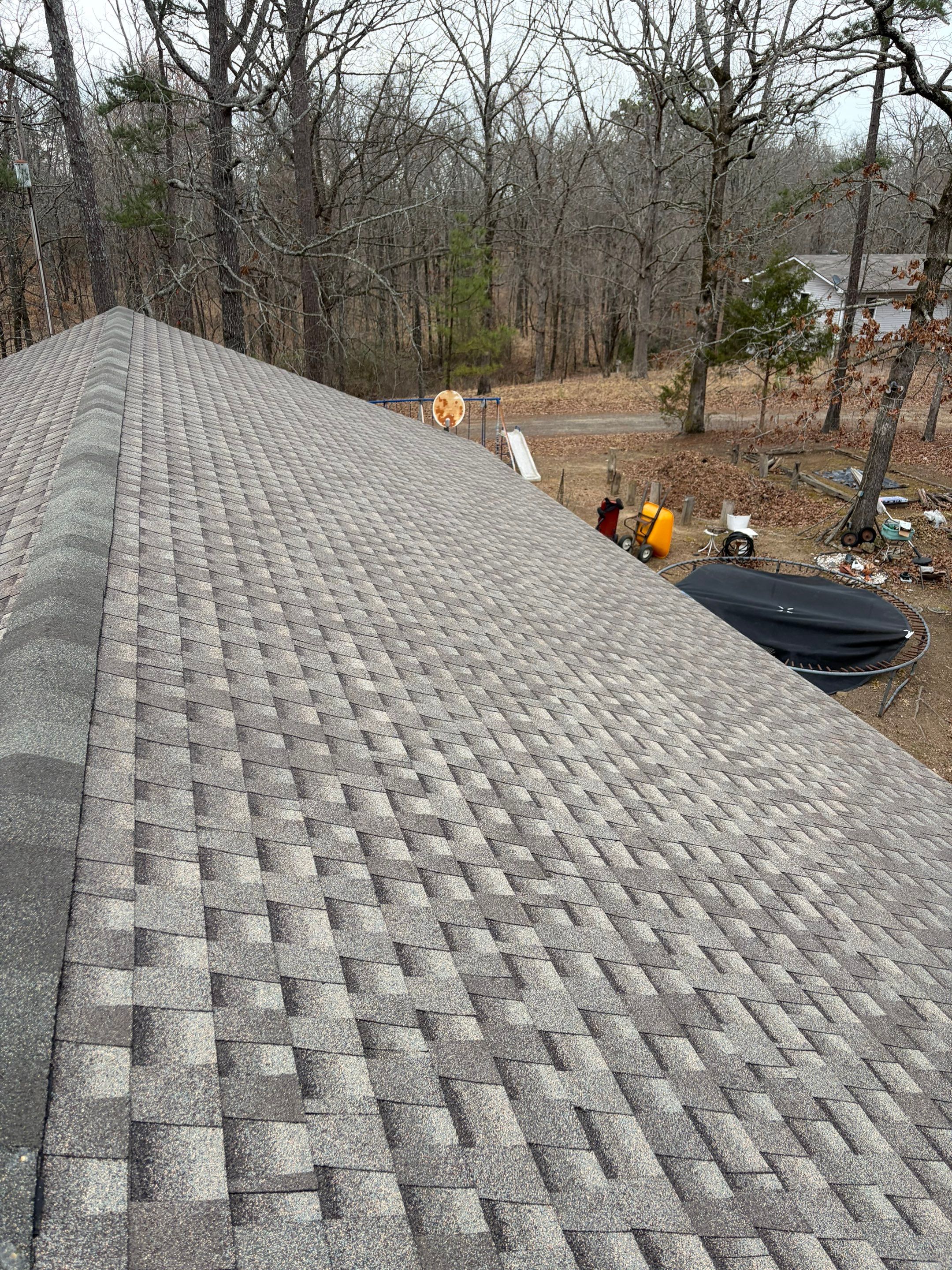 GAF Timberline HDZ Architectural Shingle Roof Replacement in Hot Springs by Temple Roofing and Exteriors