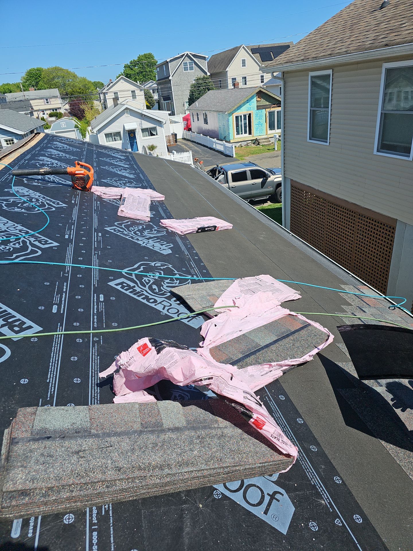 Residential Roofing Installation using Owens Corning Duration Colonial Slate by A Plus Exterior