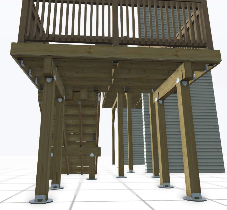 Million Dollar Lake - Deck and Fence by Pillar and Pine